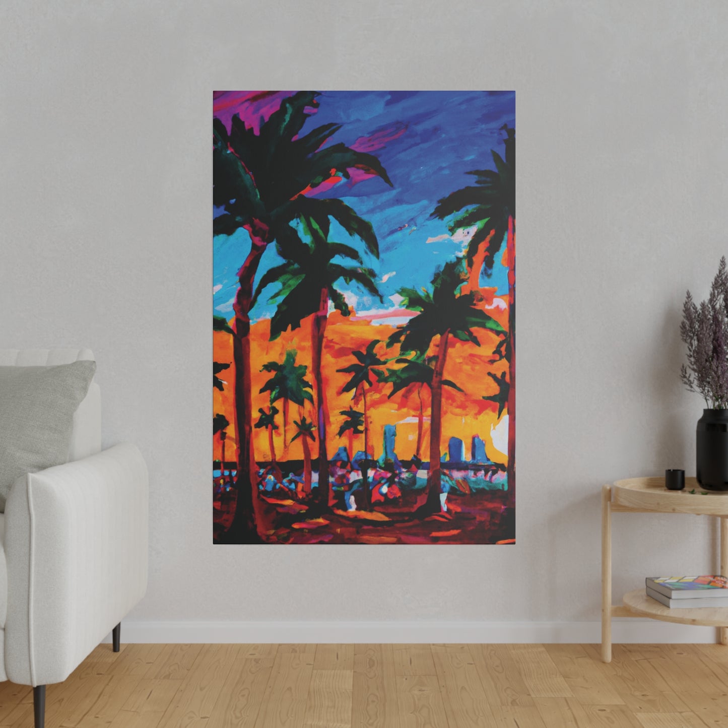 8453X - Miami Beach Sunset Painting Print | Miami | Beach | Sunset | Poster | Home Decor | Wall Art | Canvas