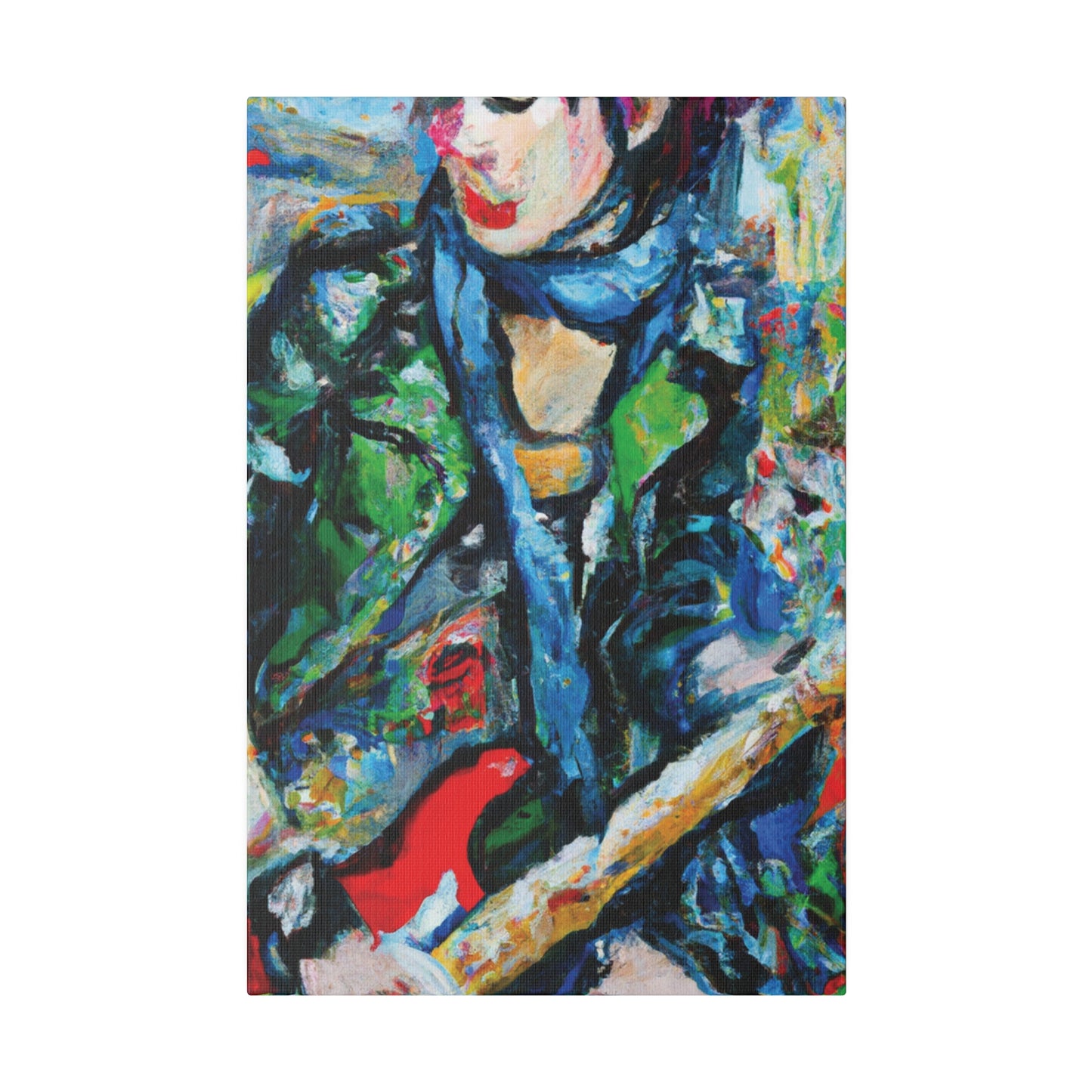 7452C - Rockstar Oil Painting Style Print | Poster | Home Decor | Wall Art | Music Art | Canvas