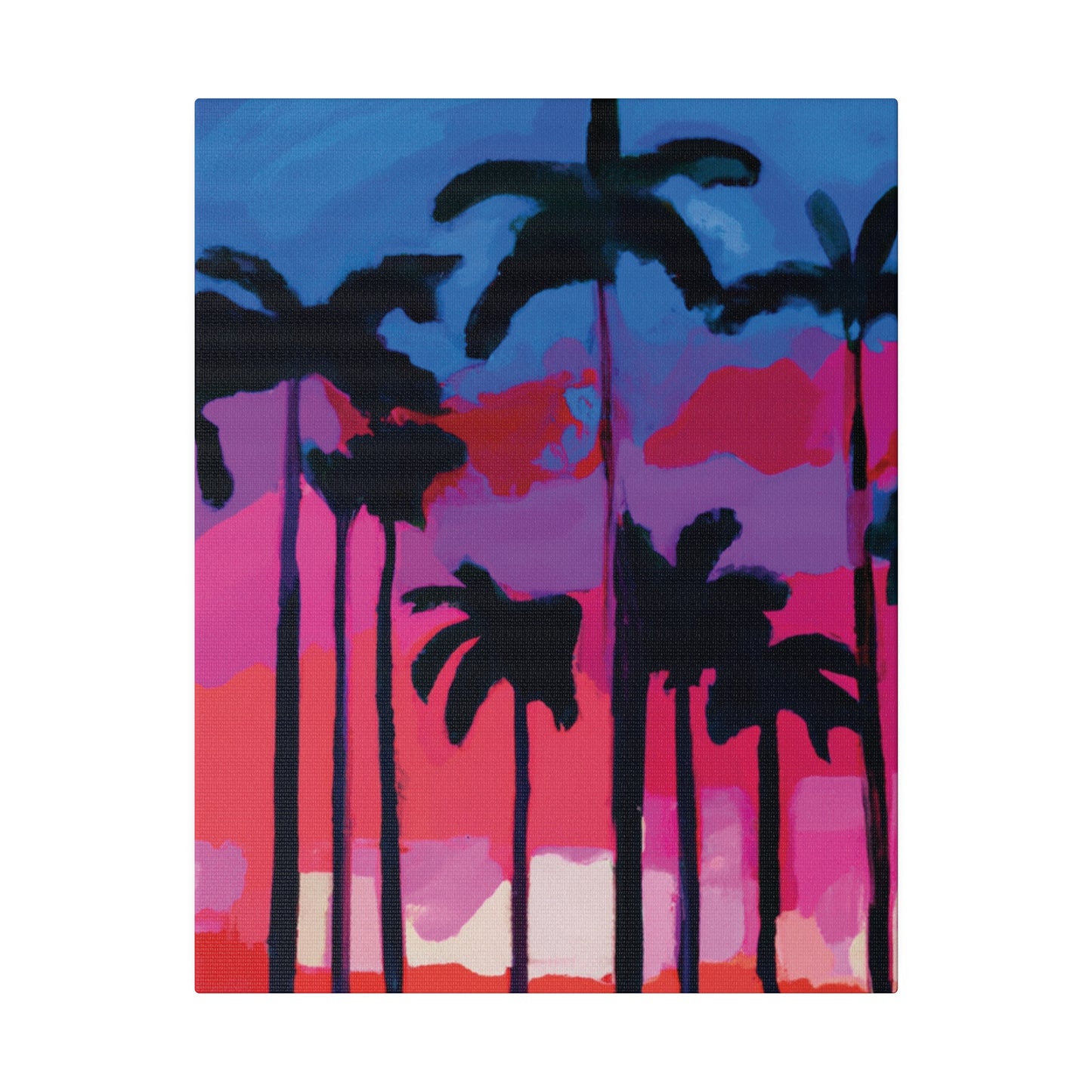 7245Y - Miami Beach Sunset Painting Print | Miami | Beach | Sunset | Poster | Home Decor | Wall Art | Canvas