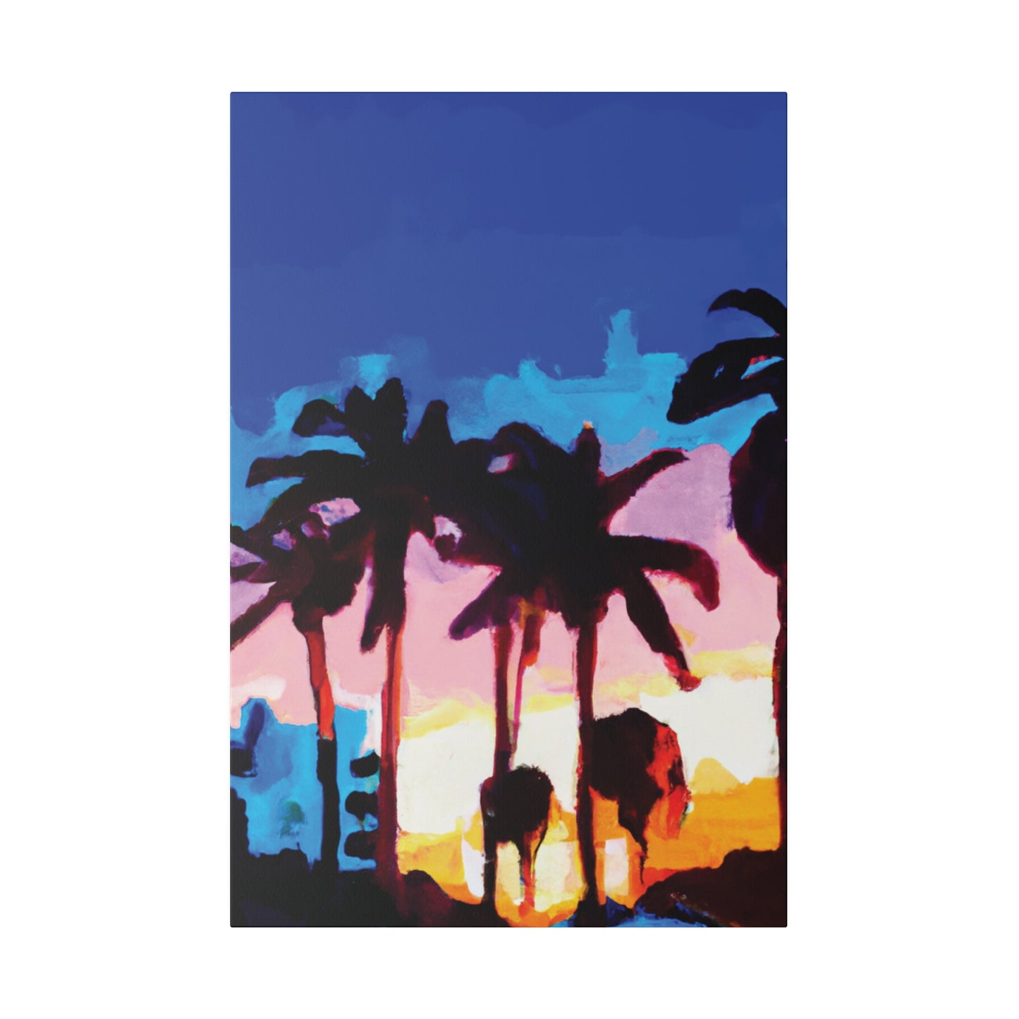 9453C - Miami Beach Sunset Painting Print | Miami | Beach | Sunset | Poster | Home Decor | Wall Art | Canvas