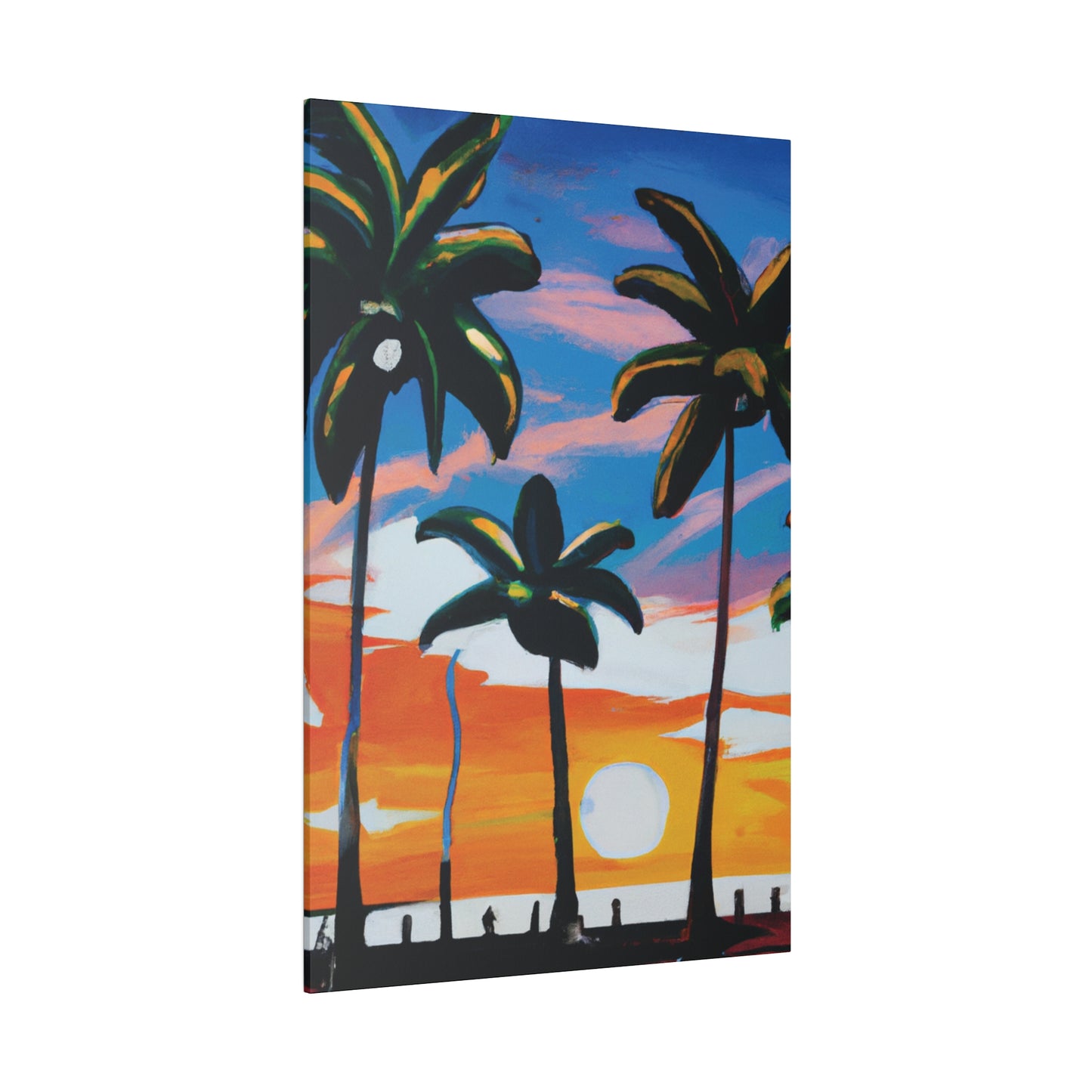 7745G - Miami Beach Sunset Painting Print | Miami | Beach | Sunset | Poster | Home Decor | Wall Art | Canvas