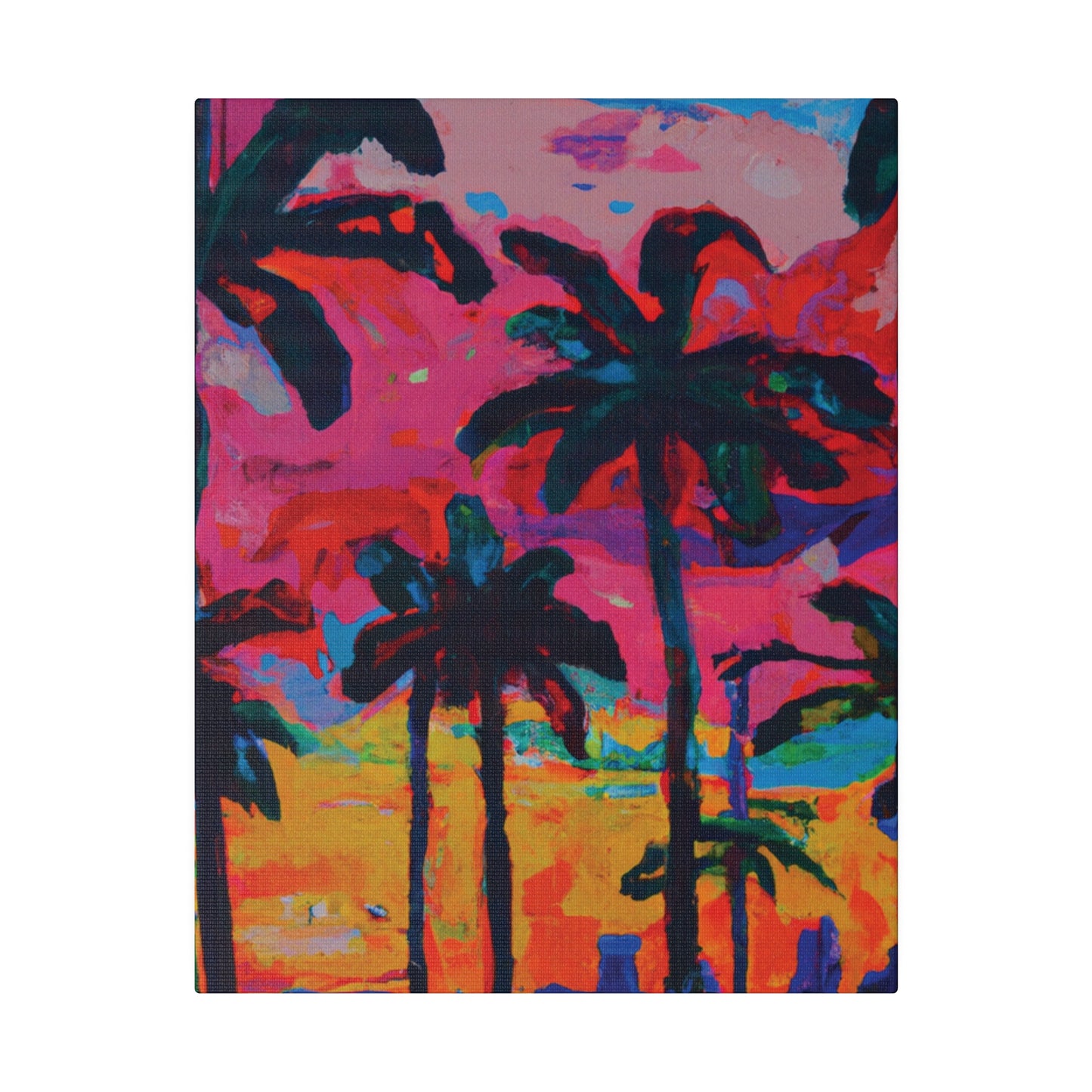 2821A - Miami Beach Sunset Painting Print | Miami | Beach | Sunset | Poster | Home Decor | Wall Art | Canvas