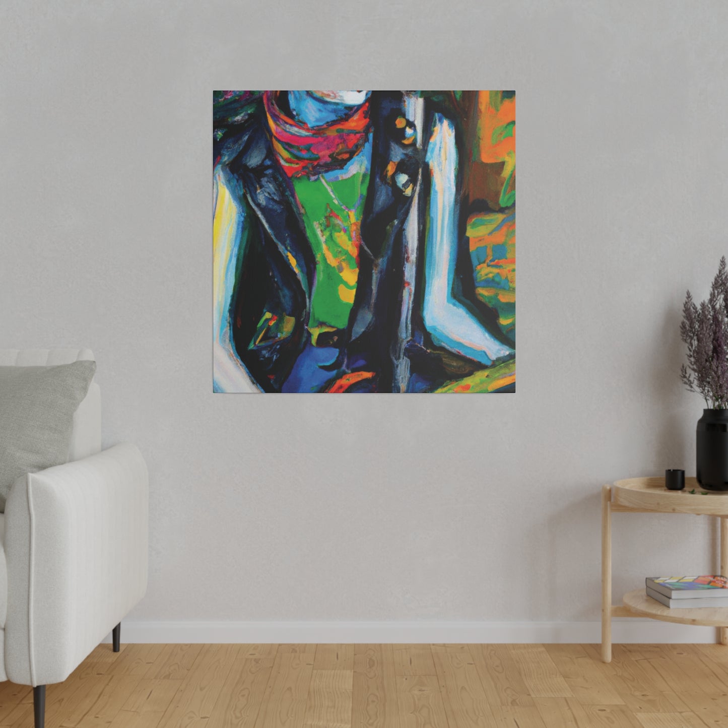 7893Q - Rockstar Oil Painting Style Print | Poster | Home Decor | Wall Art | Music Art | Canvas