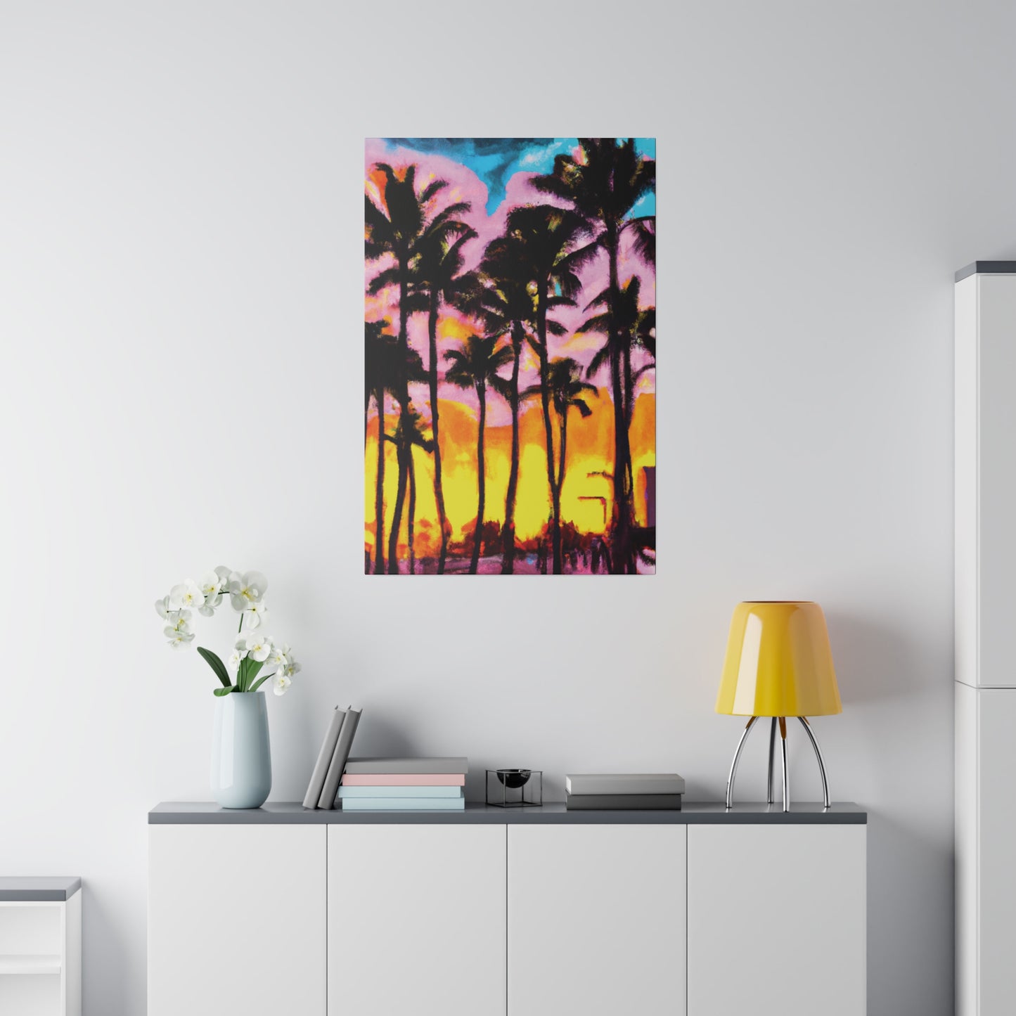 6202Q - Miami Beach Sunset Painting Print | Miami | Beach | Sunset | Poster | Home Decor | Wall Art | Canvas