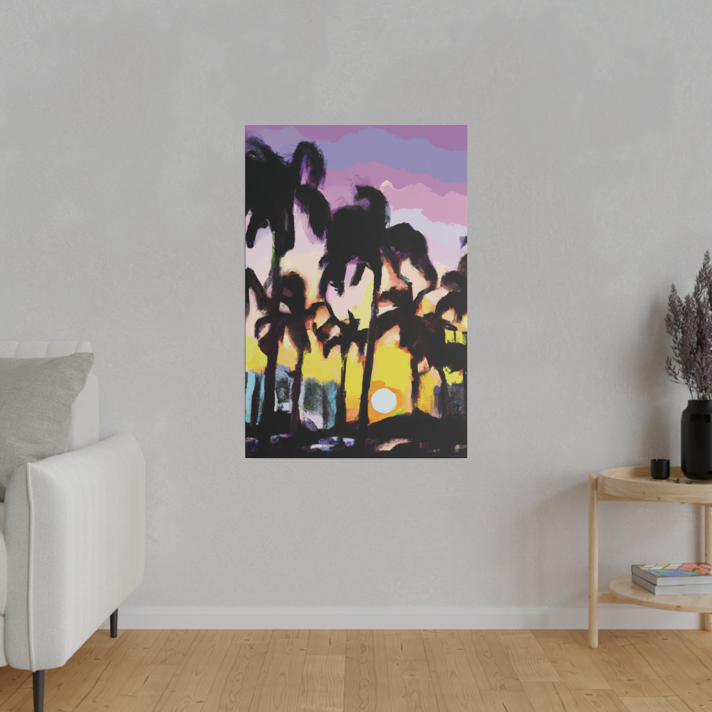 5231Y - Miami Beach Sunset Painting Print | Miami | Beach | Sunset | Poster | Home Decor | Wall Art | Canvas