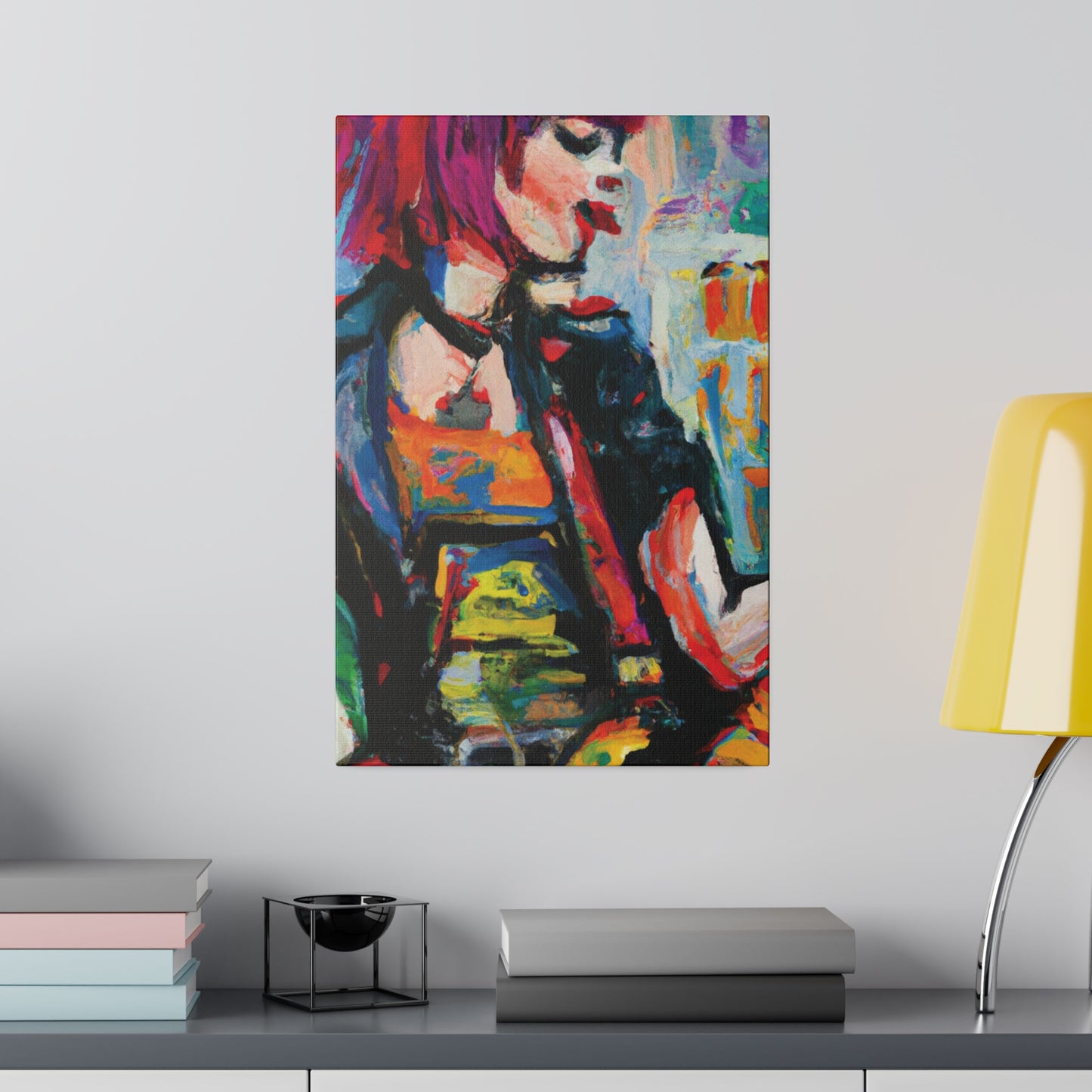 5917U - Rockstar Oil Painting Style Print | Poster | Home Decor | Wall Art | Music Art | Canvas