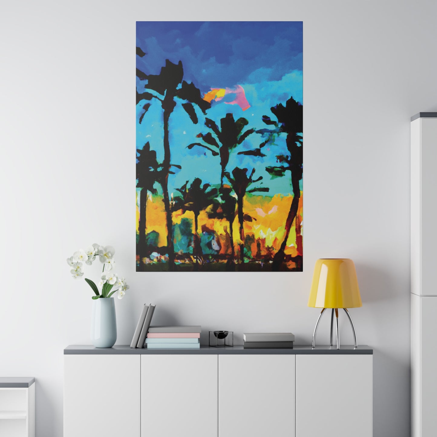 8346V - Miami Beach Sunset Painting Print | Miami | Beach | Sunset | Poster | Home Decor | Wall Art | Canvas