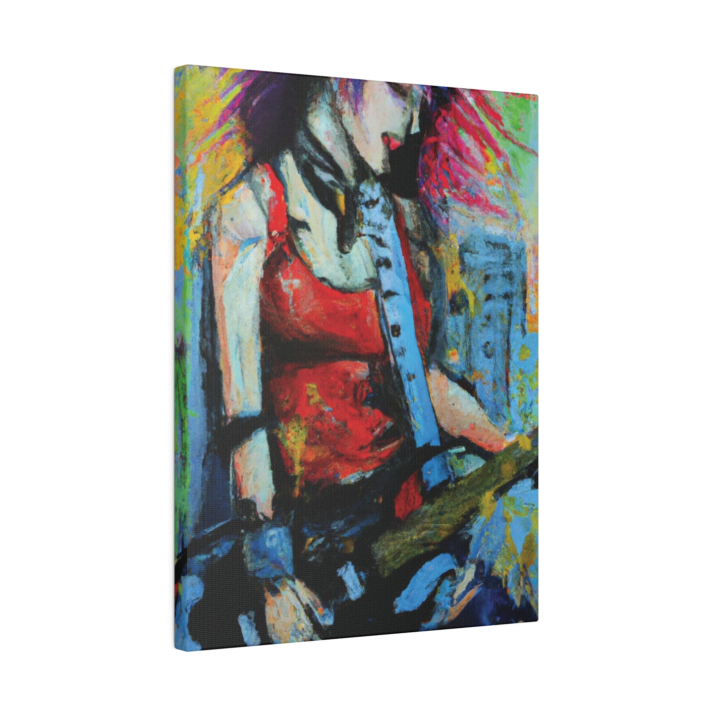 8424V - Rockstar Oil Painting Style Print | Poster | Home Decor | Wall Art | Music Art | Canvas