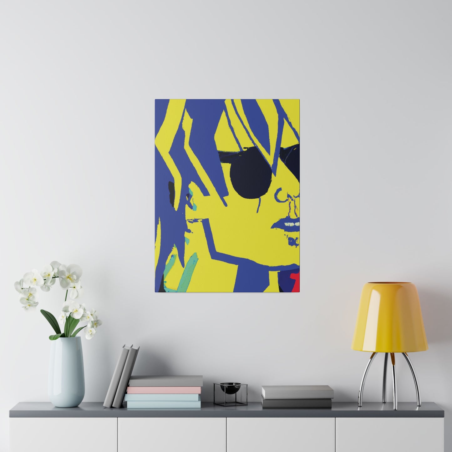 5225U - Rockstar Painting Print | Face | Abstract | Poster | Home Decor | Wall Art | Music Art | Canvas