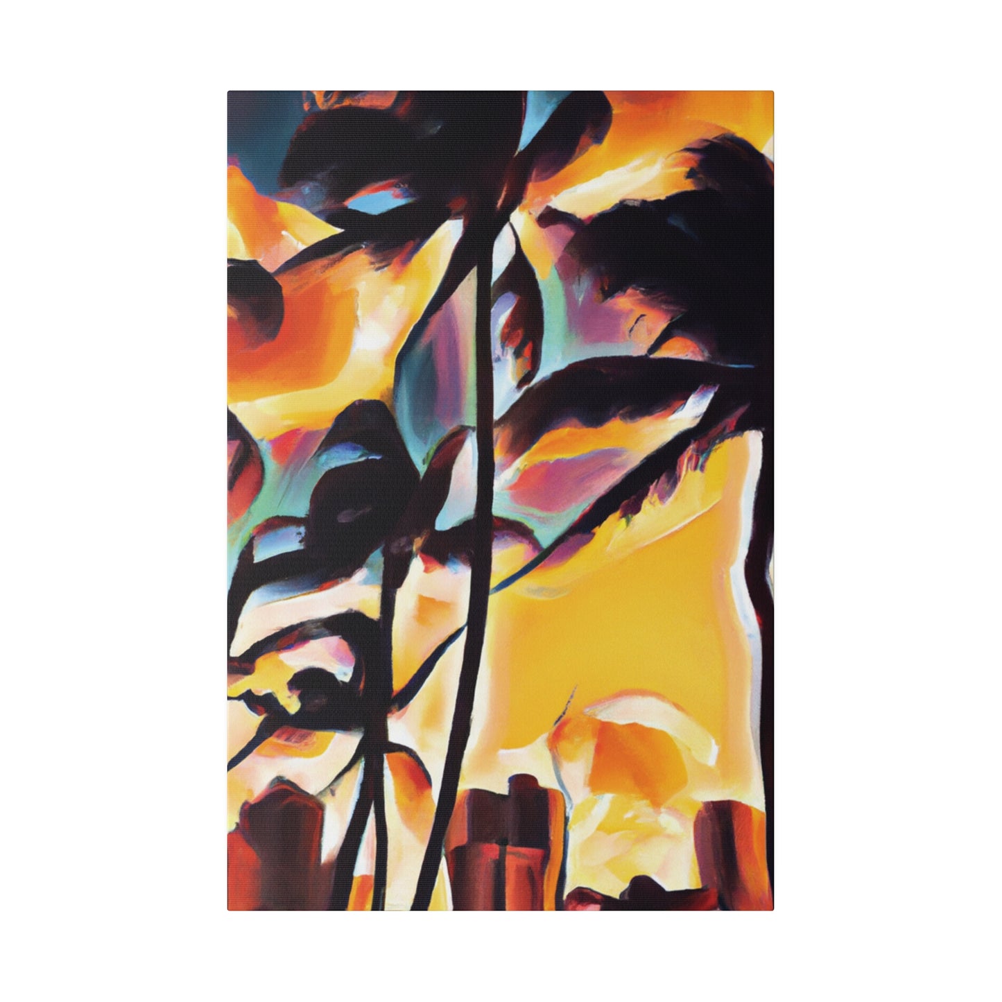 7343H - Miami Beach Sunset Painting Print | Miami | Beach | Sunset | Poster | Home Decor | Wall Art | Canvas