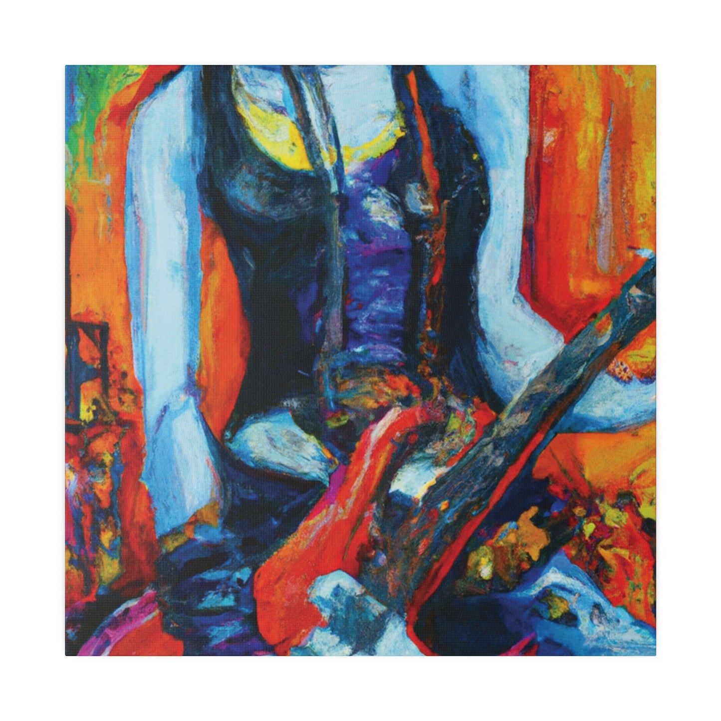 9232G - Rockstar Oil Painting Style Print | Poster | Home Decor | Wall Art | Music Art | Canvas
