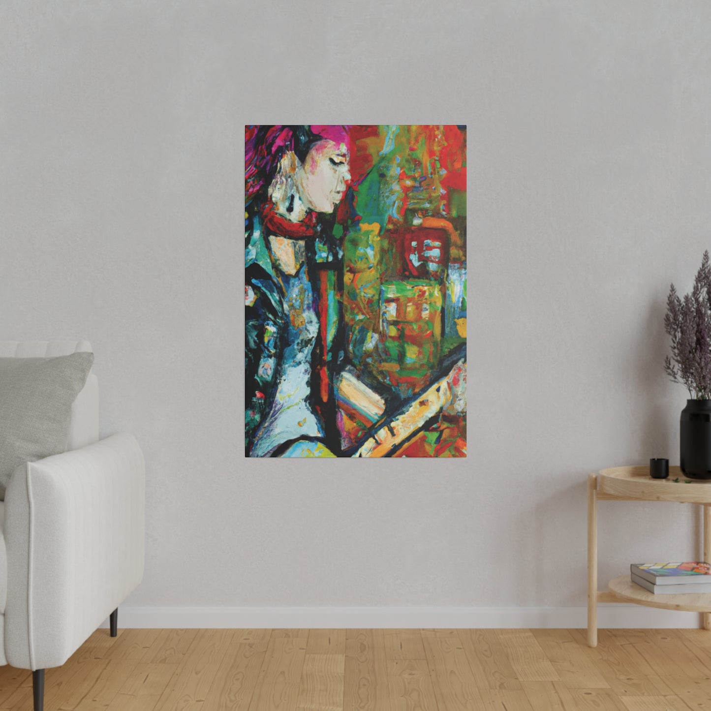 7134Y - Rockstar Oil Painting Style Print | Poster | Home Decor | Wall Art | Music Art | Canvas