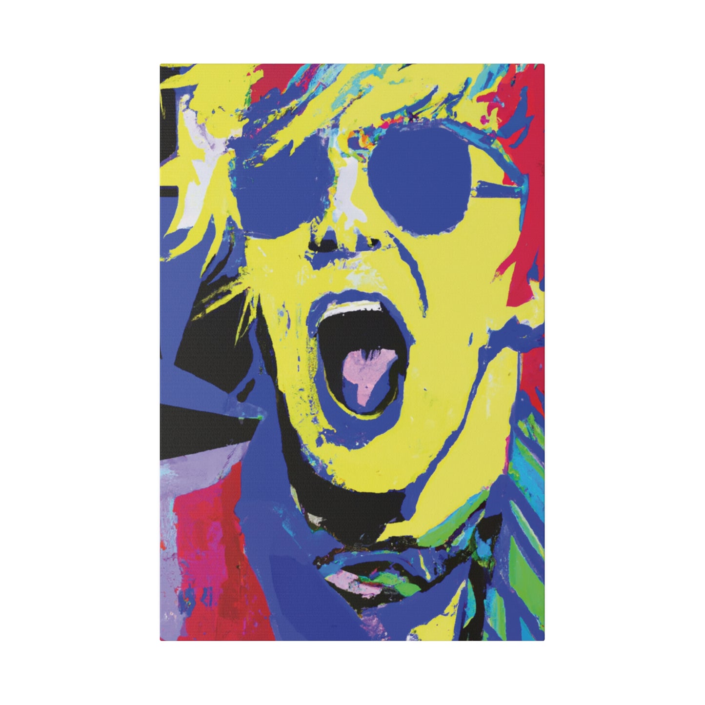 7451T - Rockstar Painting Print | Face | Abstract | Poster | Home Decor | Wall Art | Music Art | Canvas