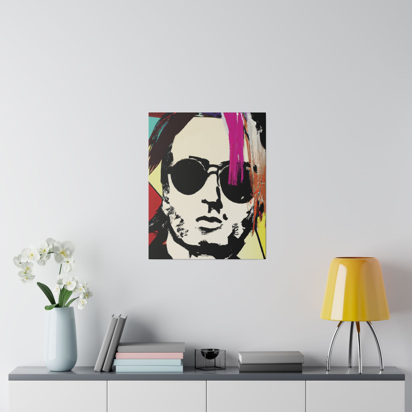 7641U - Rockstar Painting Print | Face | Abstract | Poster | Home Decor | Wall Art | Music Art | Canvas