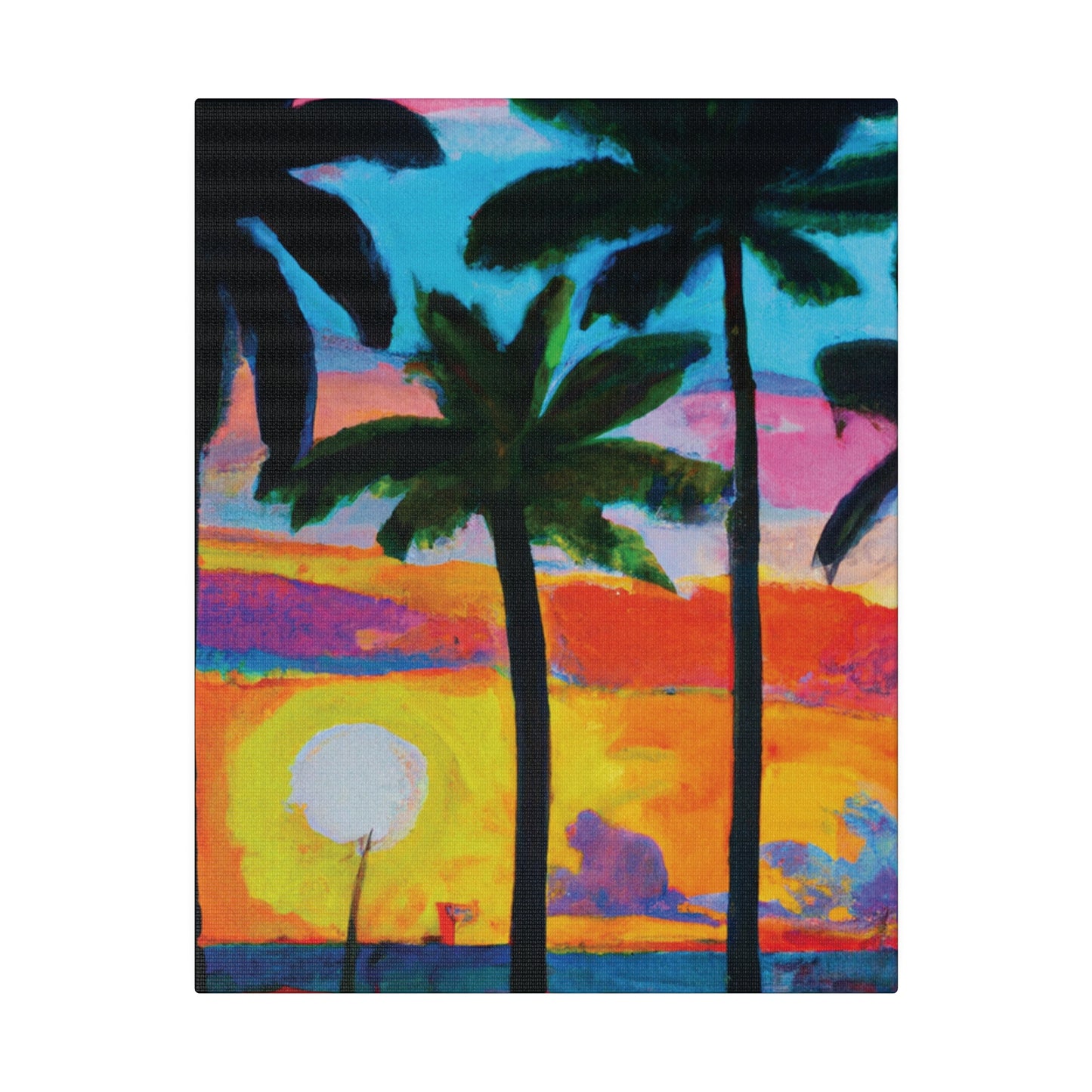 9043Y - Miami Beach Sunset Painting Print | Miami | Beach | Sunset | Poster | Home Decor | Wall Art | Canvas