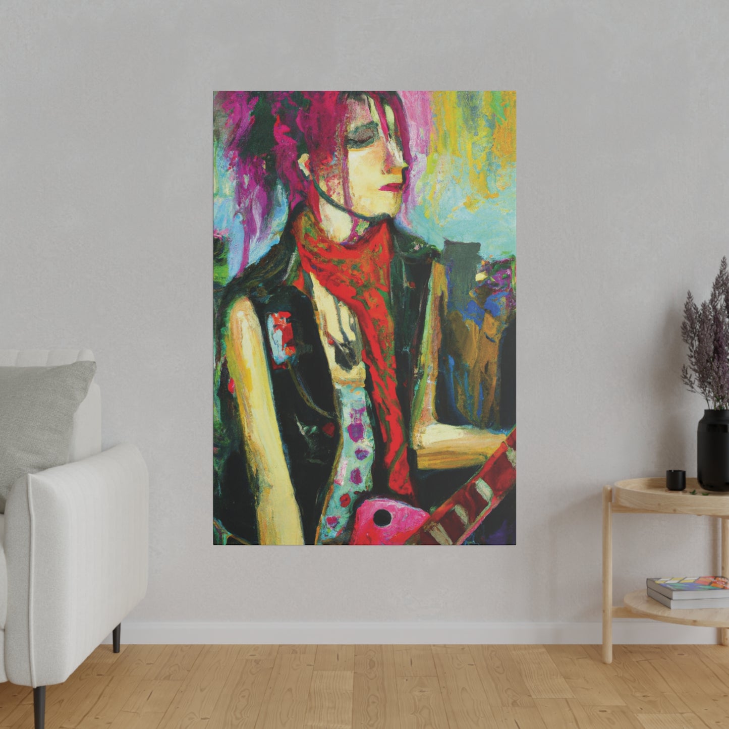 9141P - Rockstar Oil Painting Style Print | Poster | Home Decor | Wall Art | Music Art | Canvas