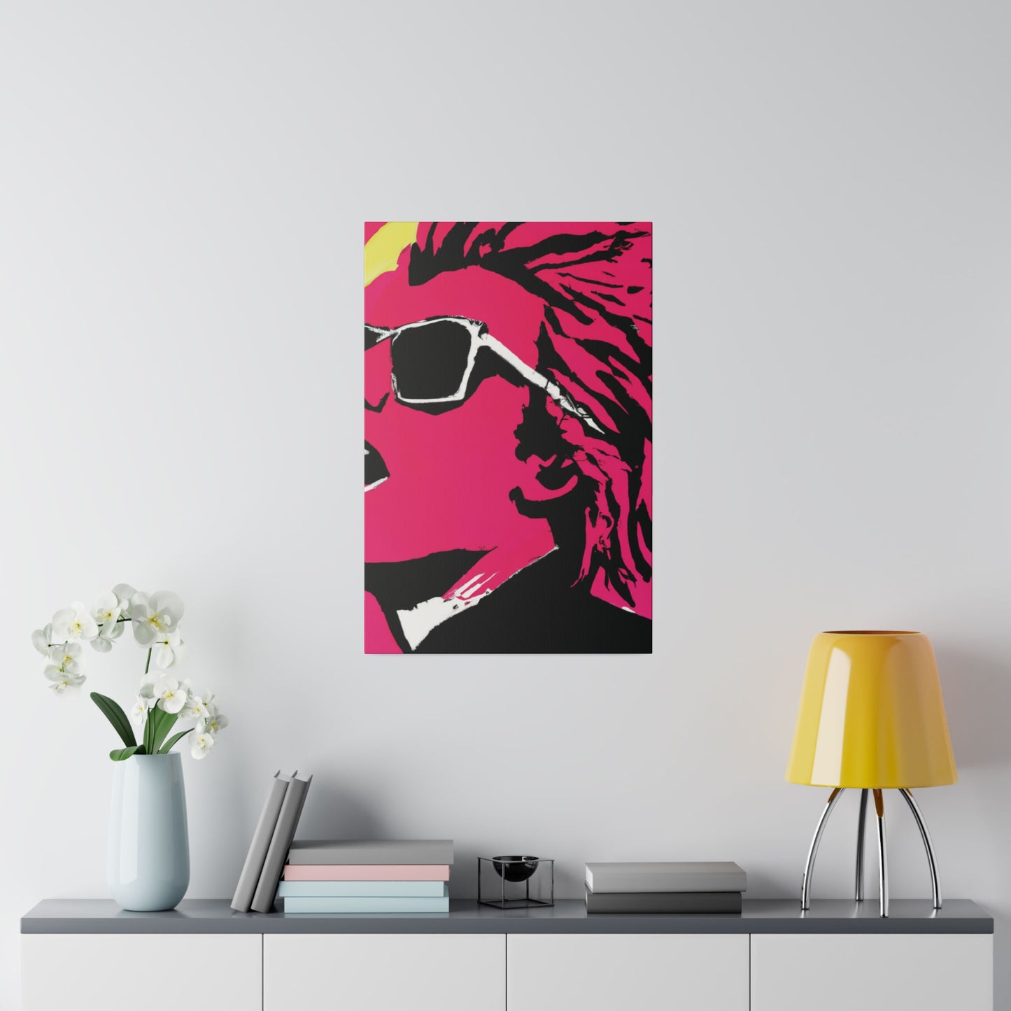 7829G - Rockstar Painting Print | Face | Abstract | Poster | Home Decor | Wall Art | Music Art | Canvas