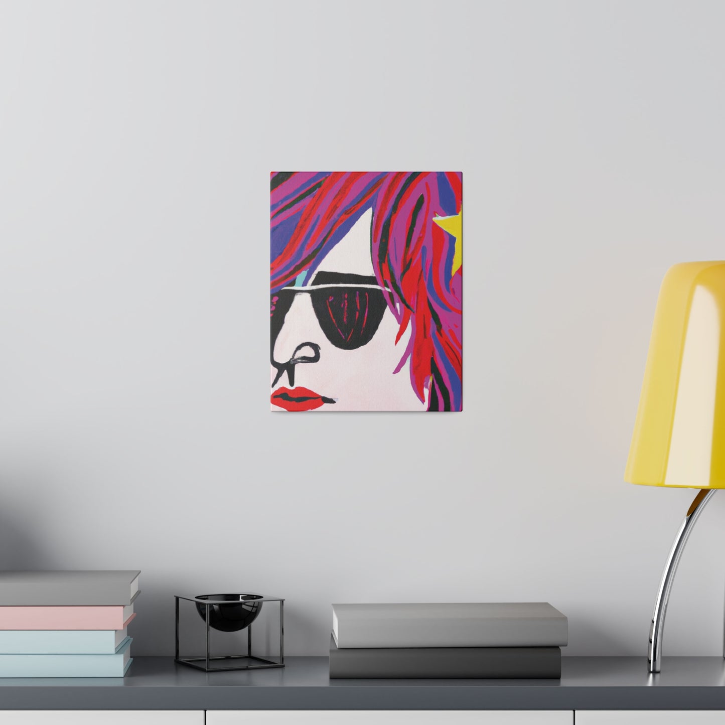 3293X - Rockstar Painting Print | Face | Abstract | Poster | Home Decor | Wall Art | Music Art | Canvas