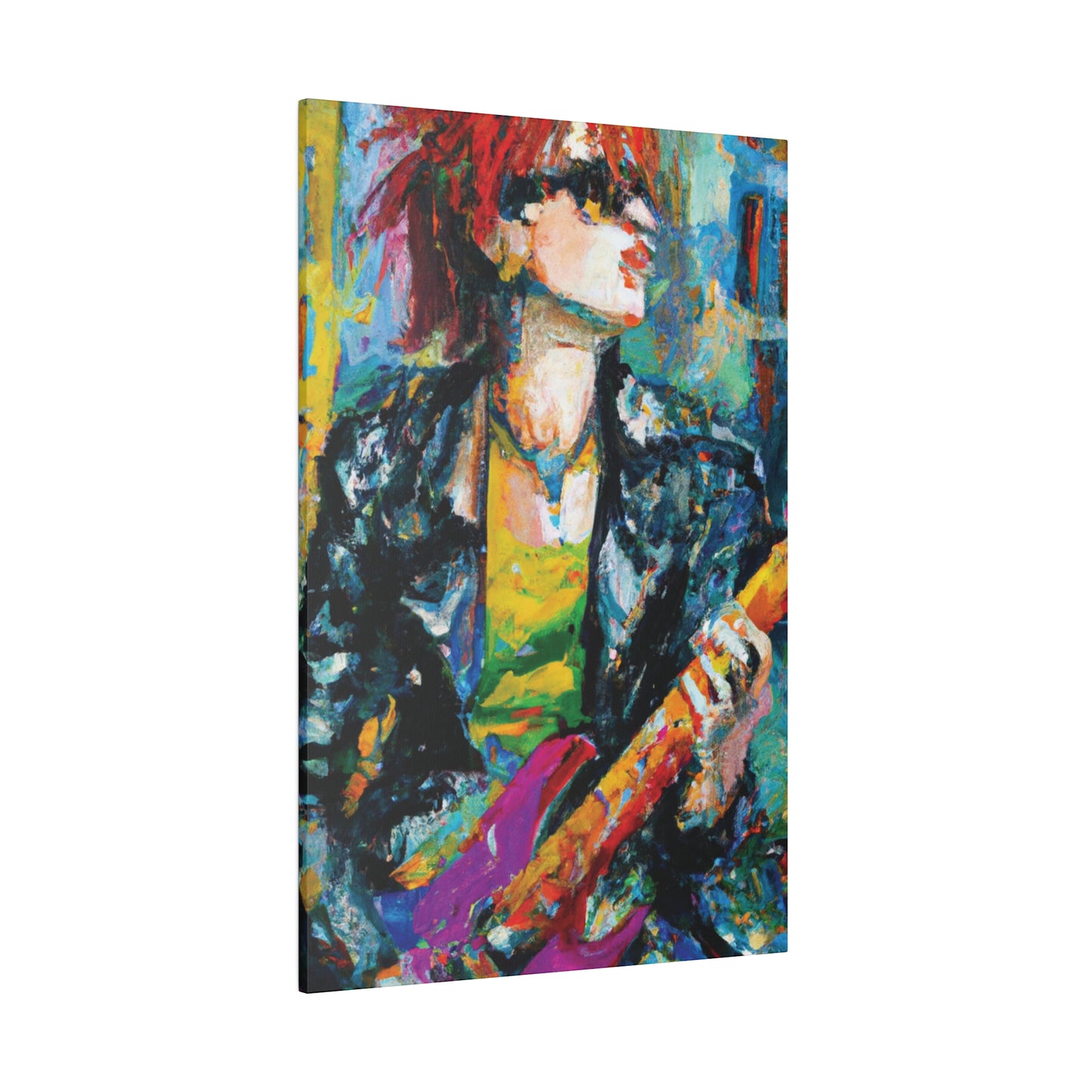 4638F - Rockstar Oil Painting Style Print | Poster | Home Decor | Wall Art | Music Art | Canvas