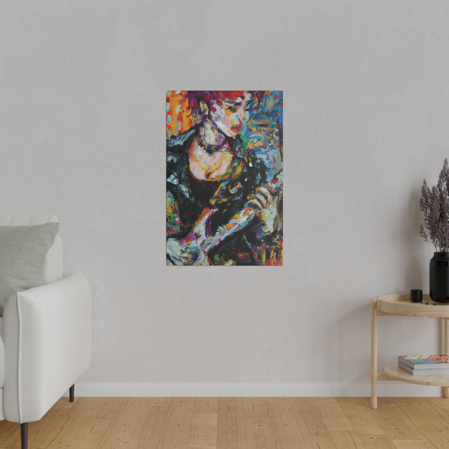 2106T - Rockstar Oil Painting Style Print | Poster | Home Decor | Wall Art | Music Art | Canvas