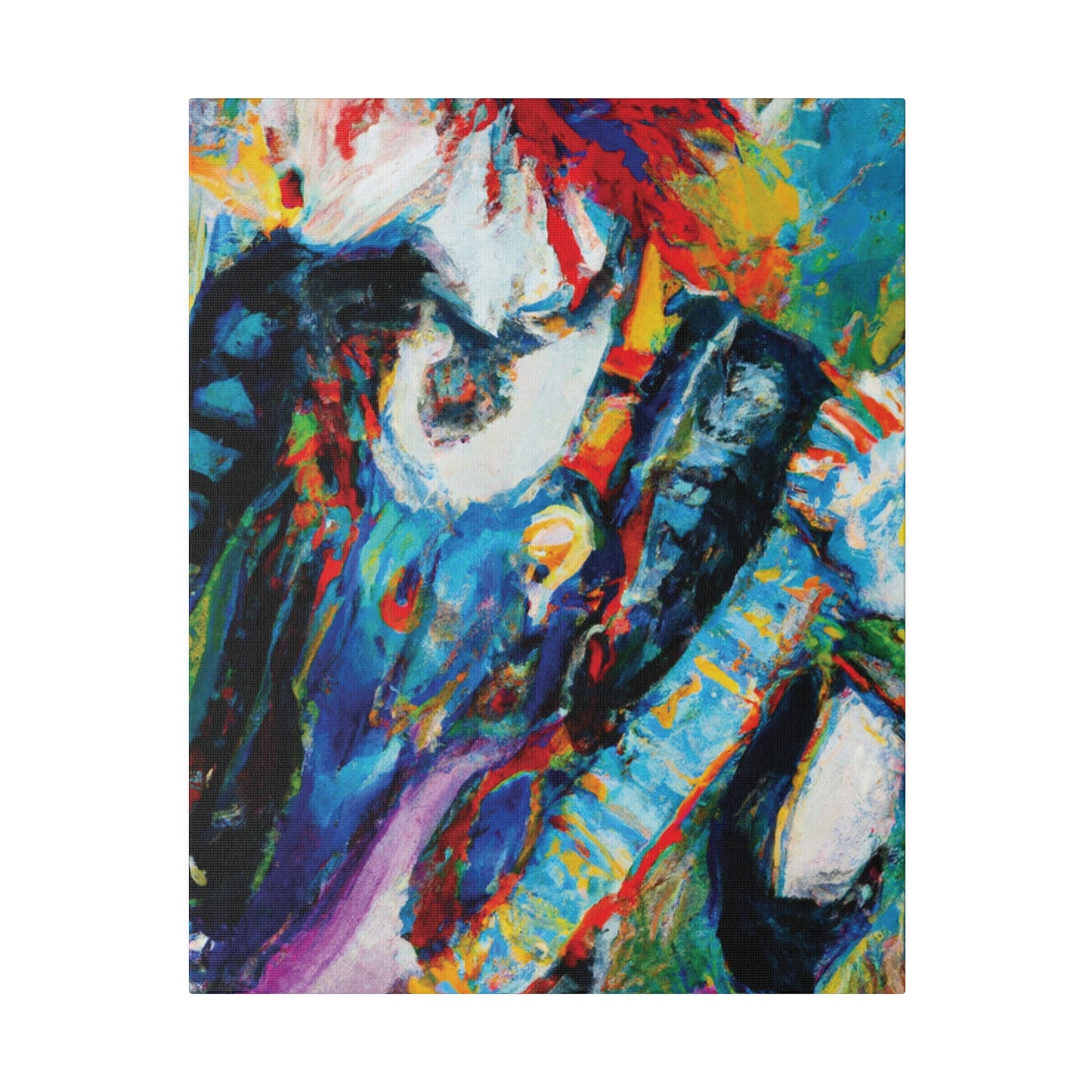 7458A - Rockstar Oil Painting Style Print | Poster | Home Decor | Wall Art | Music Art | Canvas