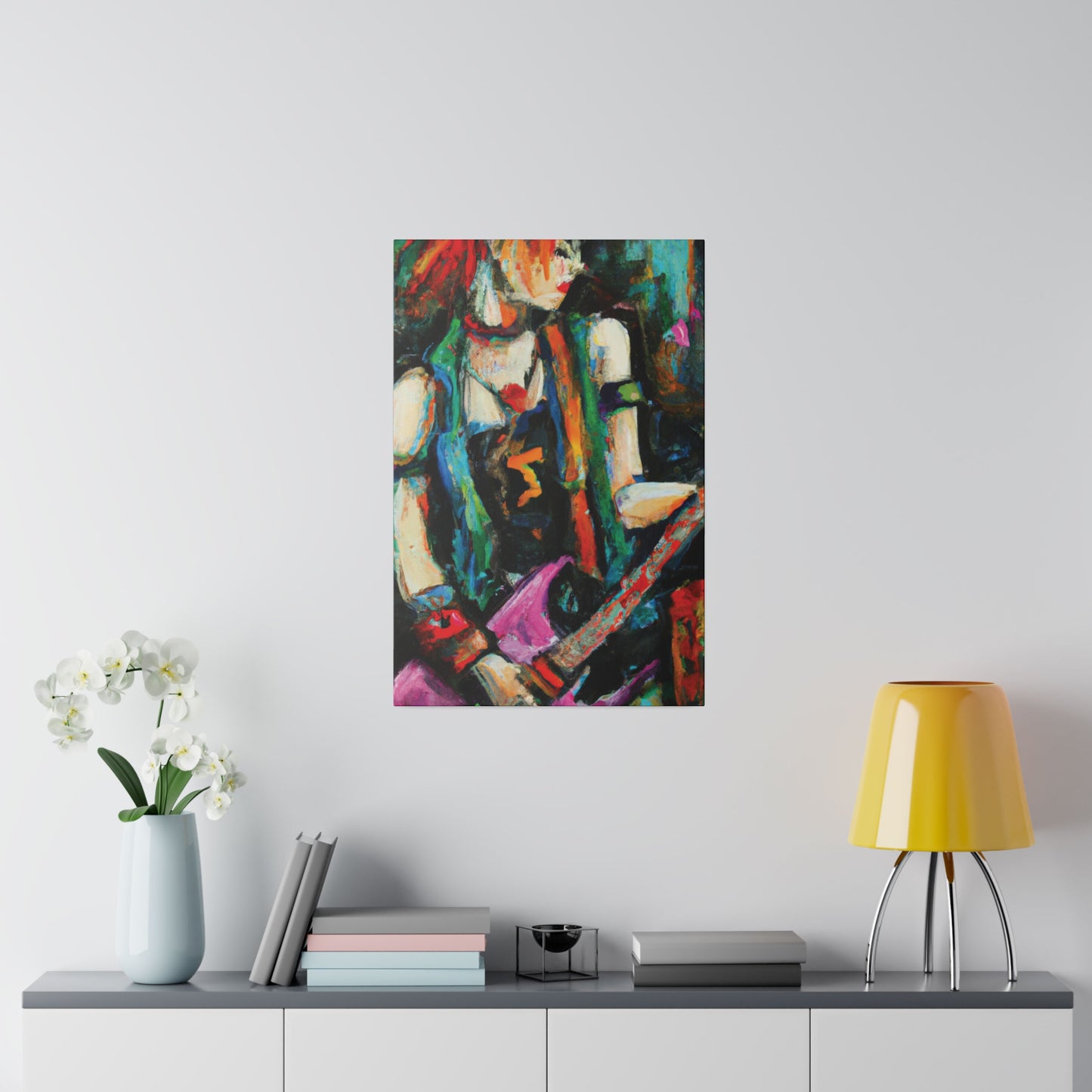 2705X - Rockstar Oil Painting Style Print | Poster | Home Decor | Wall Art | Music Art | Canvas