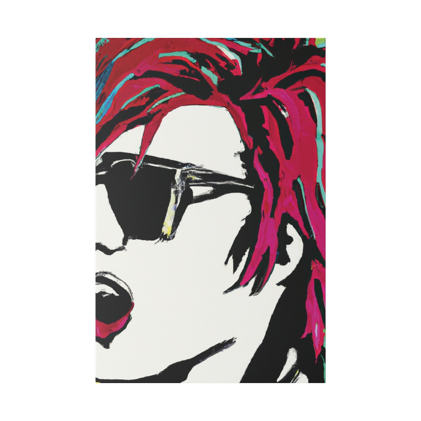 7835B - Rockstar Painting Print | Face | Abstract | Poster | Home Decor | Wall Art | Music Art | Canvas