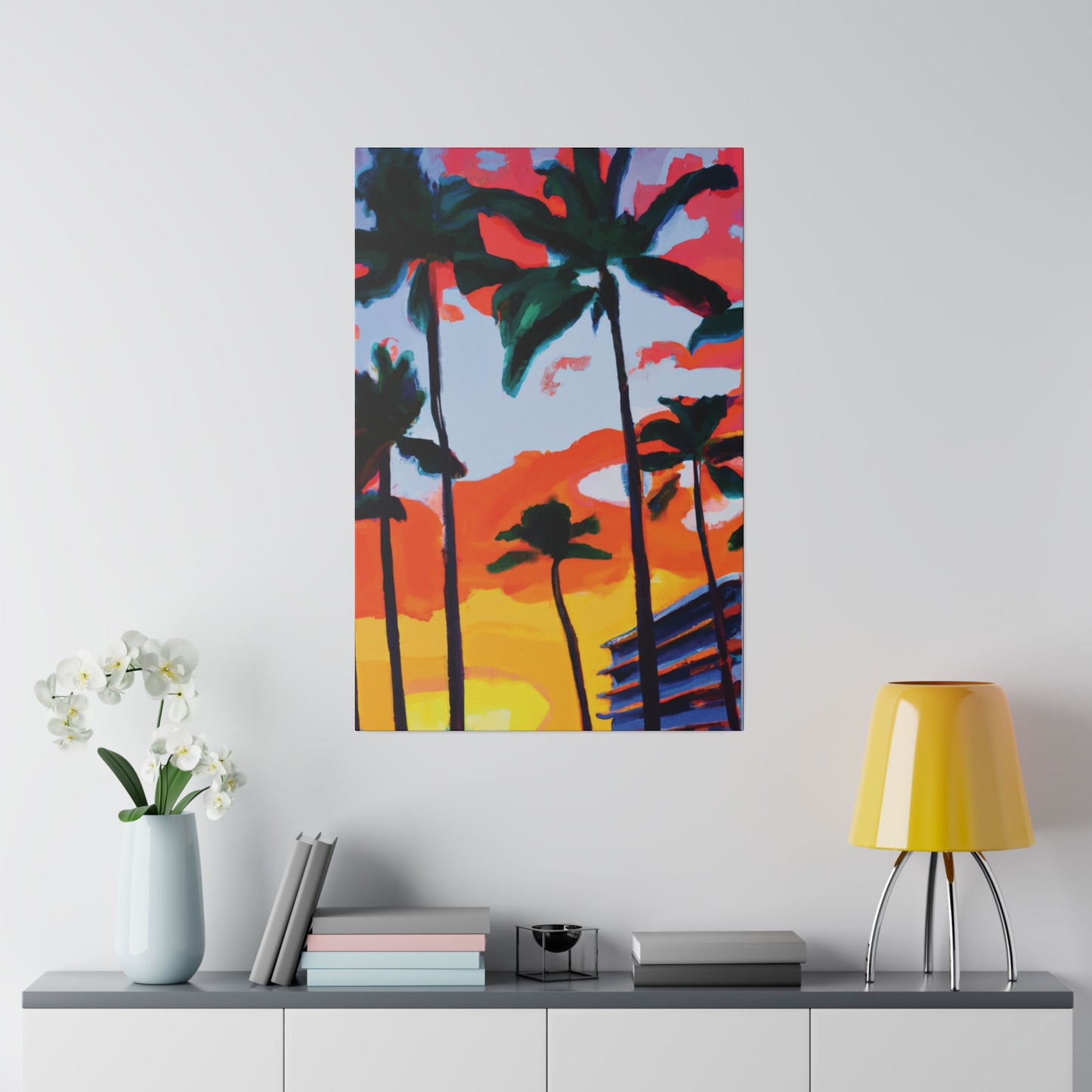 2741Q - Miami Beach Sunset Painting Print | Miami | Beach | Sunset | Poster | Home Decor | Wall Art | Canvas