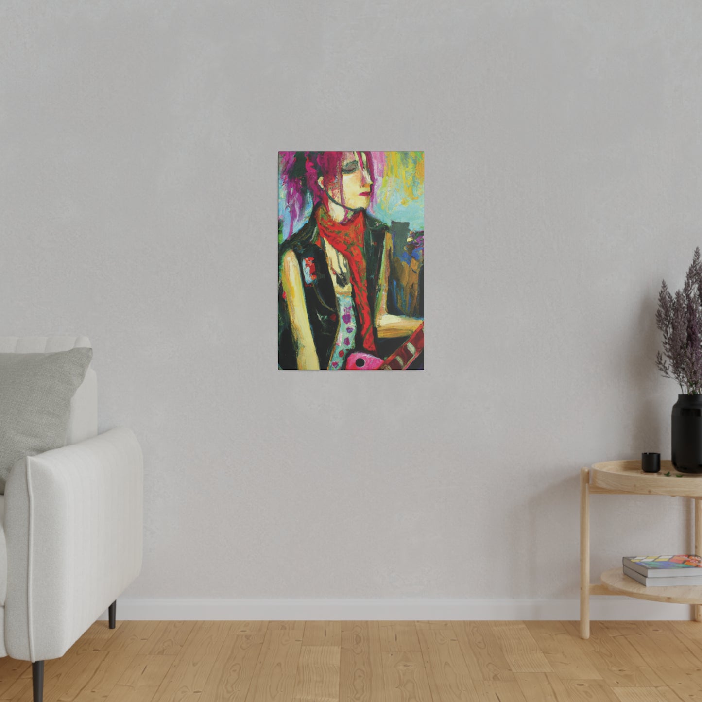 9141P - Rockstar Oil Painting Style Print | Poster | Home Decor | Wall Art | Music Art | Canvas