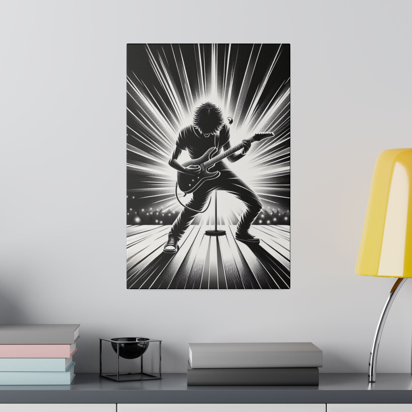 7392D - music art work, rockstar gifts, musician gift ideas, guitar art work, guitar artwork, guitar wall art canvas, playing guitar, decor