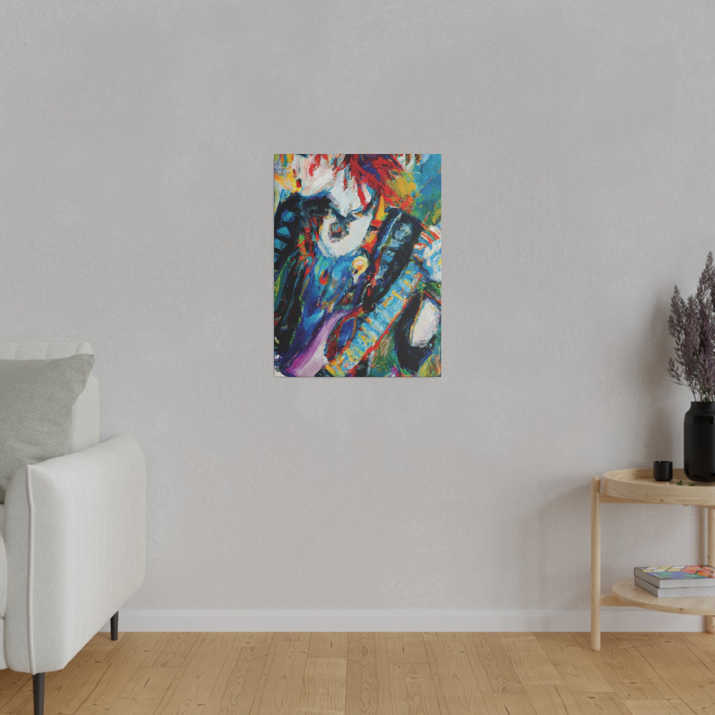 7458A - Rockstar Oil Painting Style Print | Poster | Home Decor | Wall Art | Music Art | Canvas