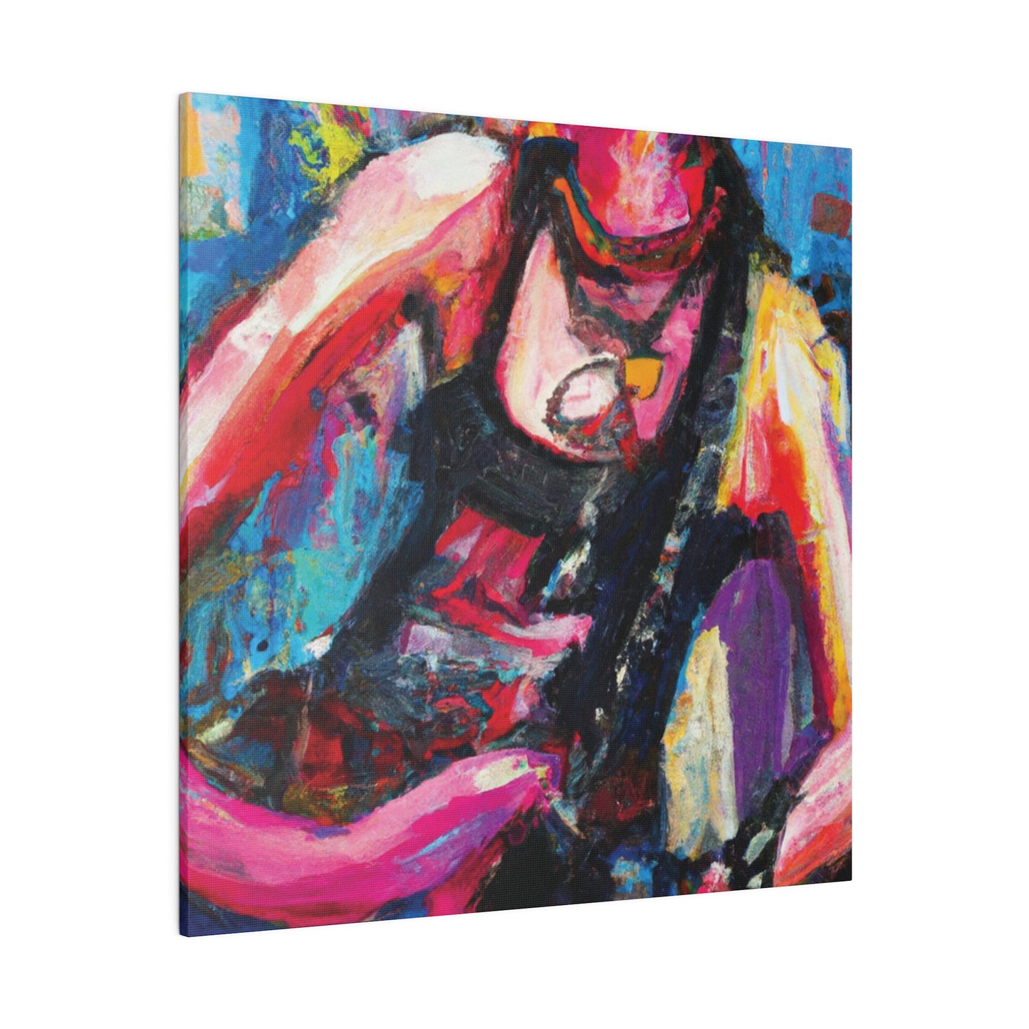 7793Y - Rockstar Oil Painting Style Print | Poster | Home Decor | Wall Art | Music Art | Canvas