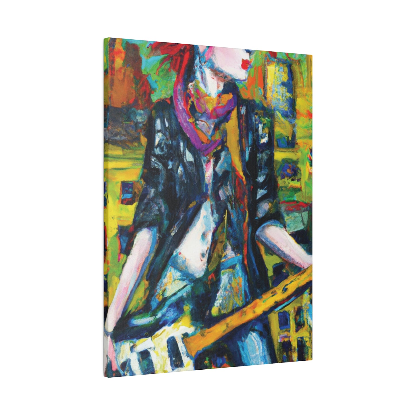 3589A - Rockstar Oil Painting Style Print | Poster | Home Decor | Wall Art | Music Art | Canvas