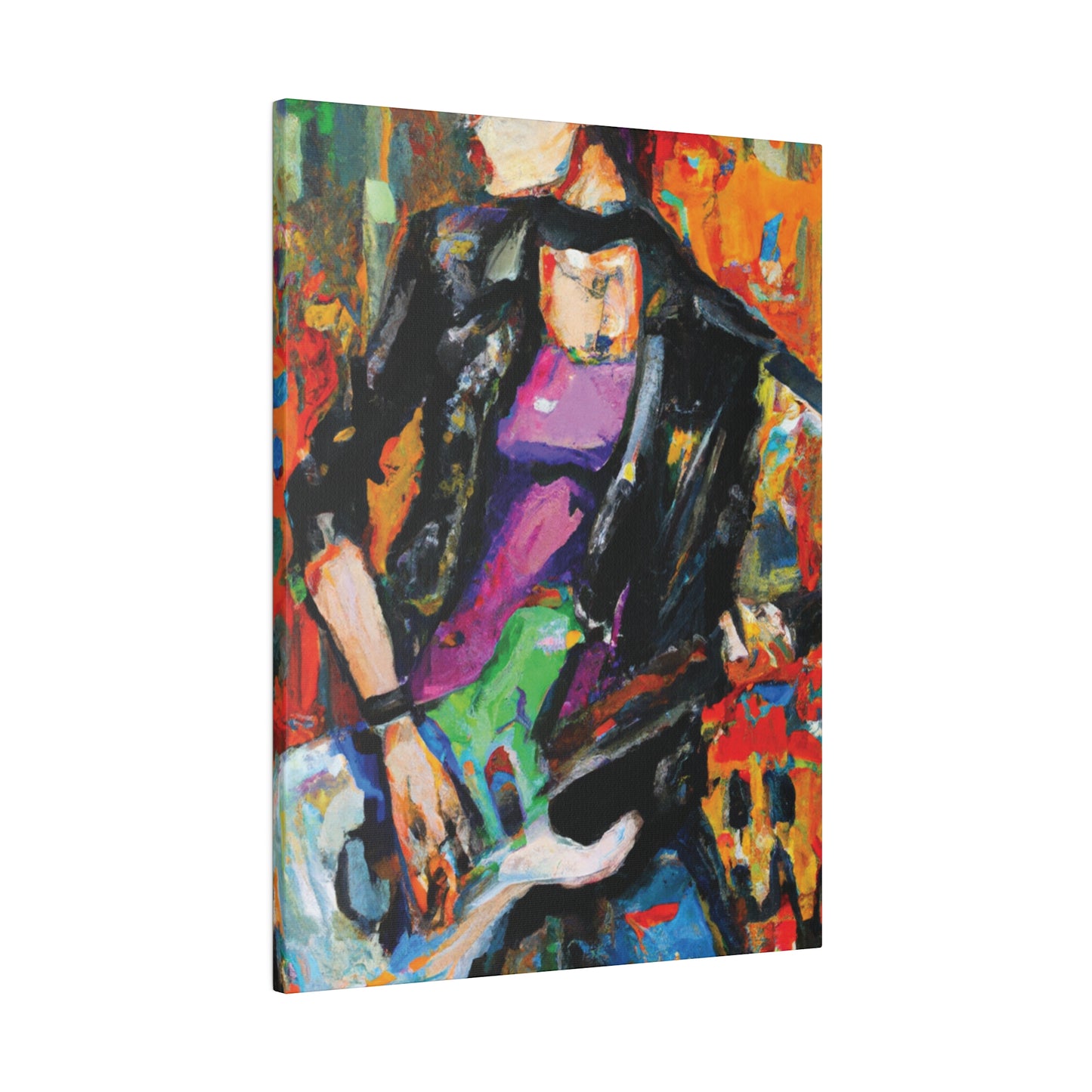 4895R - Rockstar Oil Painting Style Print | Poster | Home Decor | Wall Art | Music Art | Canvas