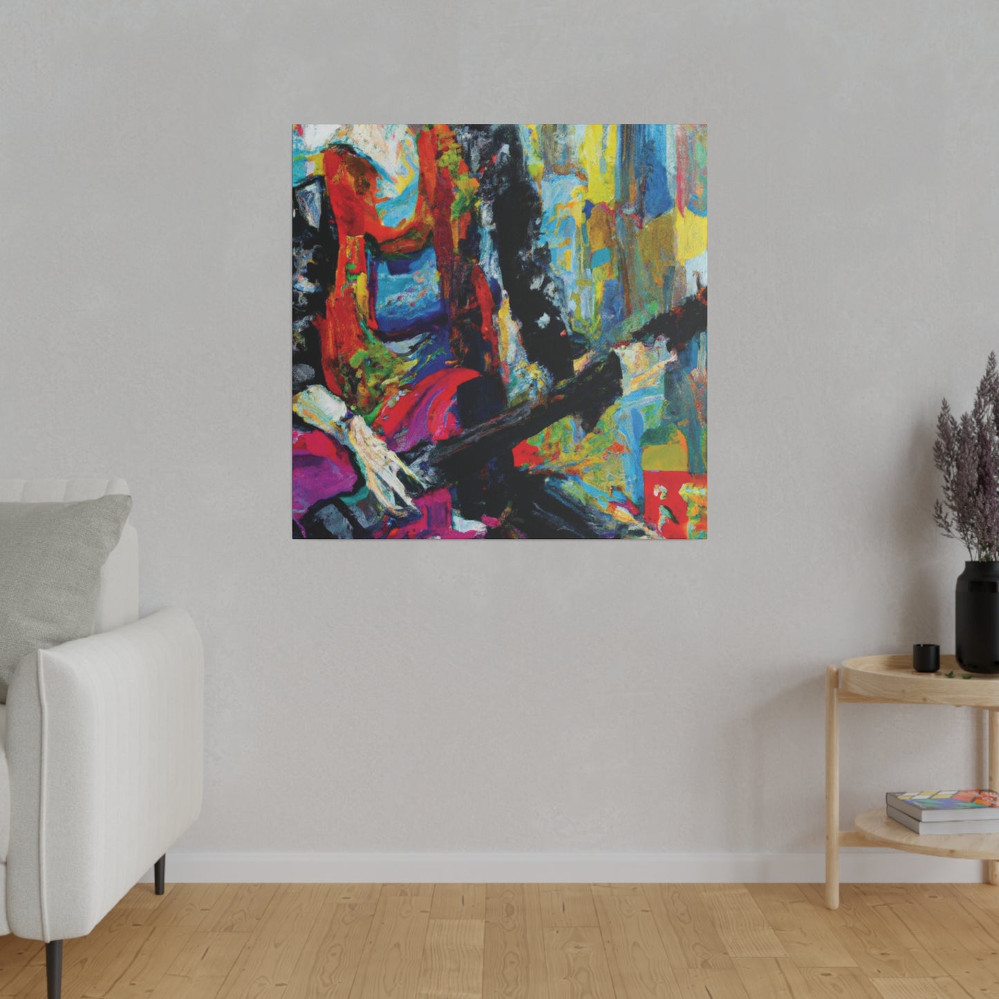 7692O - Rockstar Oil Painting Style Print | Poster | Home Decor | Wall Art | Music Art | Canvas