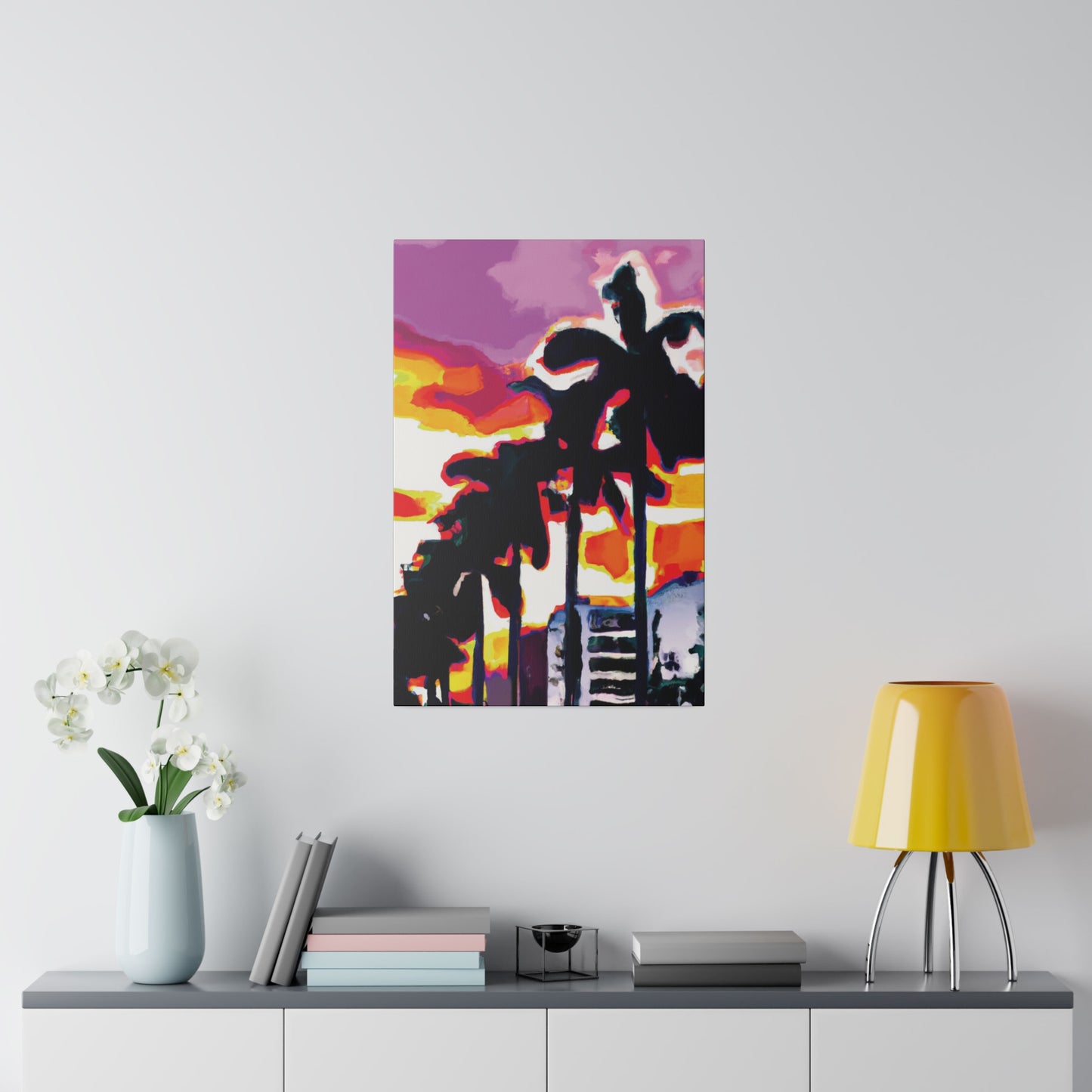 1923K - Miami Beach Sunset Painting Print | Miami | Beach | Sunset | Poster | Home Decor | Wall Art | Canvas