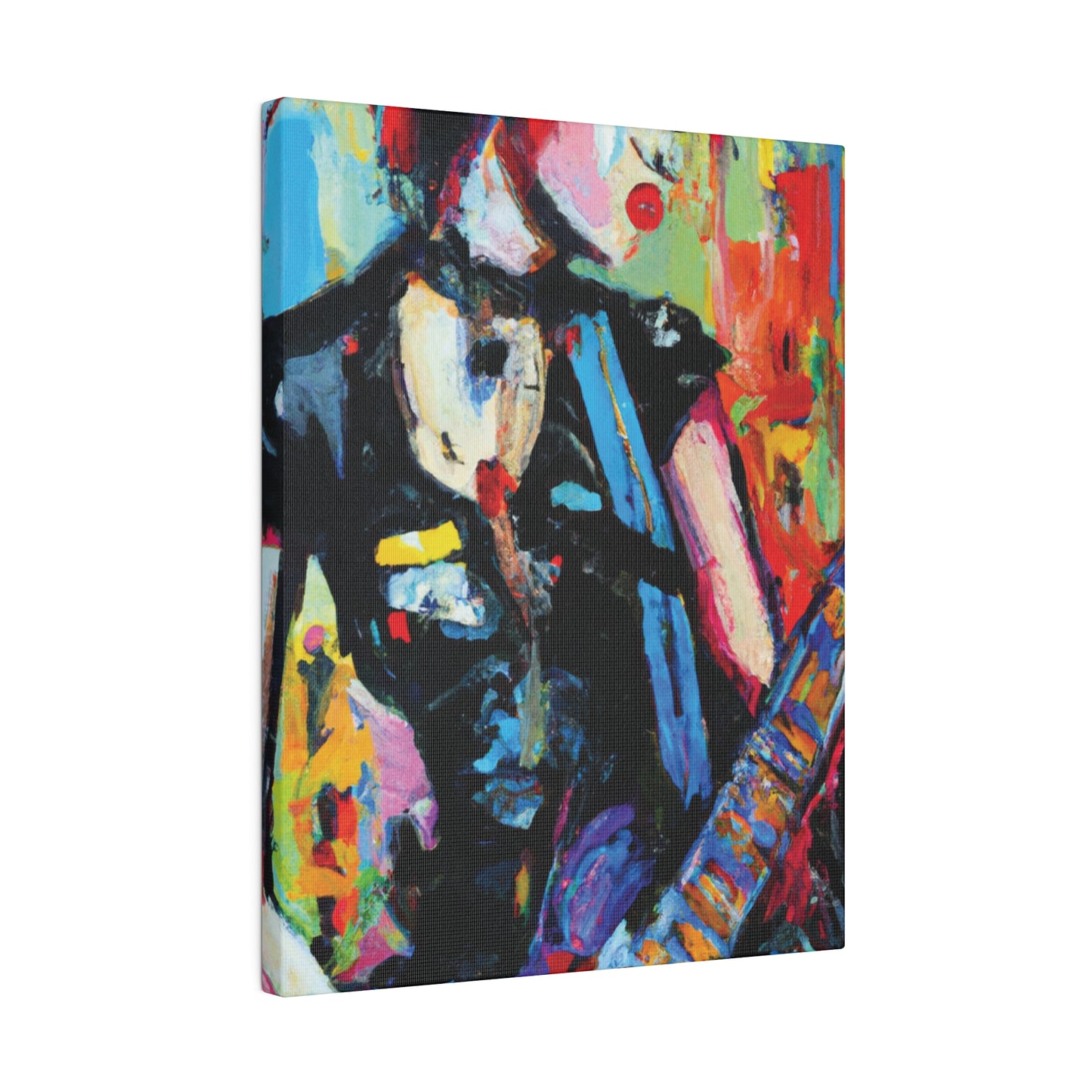 703H - Rockstar Oil Painting Style Print | Poster | Home Decor | Wall Art | Music Art | Canvas