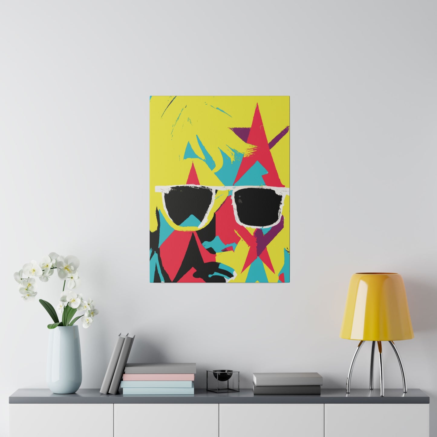 8383B - Rockstar Painting Print | Face | Abstract | Poster | Home Decor | Wall Art | Music Art | Canvas