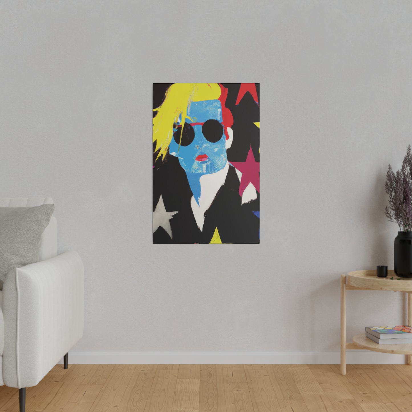 9993U - Rockstar Painting Print | Face | Abstract | Poster | Home Decor | Wall Art | Music Art | Canvas