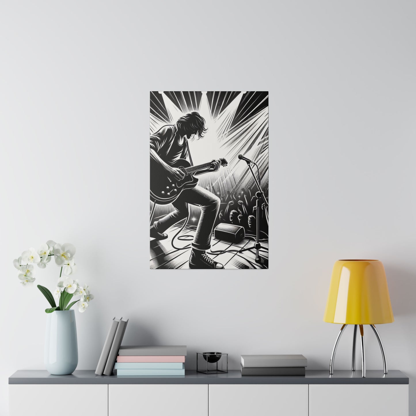 5372Z - music art work, rockstar gifts, musician gift ideas, guitar art work, guitar artwork, guitar wall art canvas, playing guitar, decor