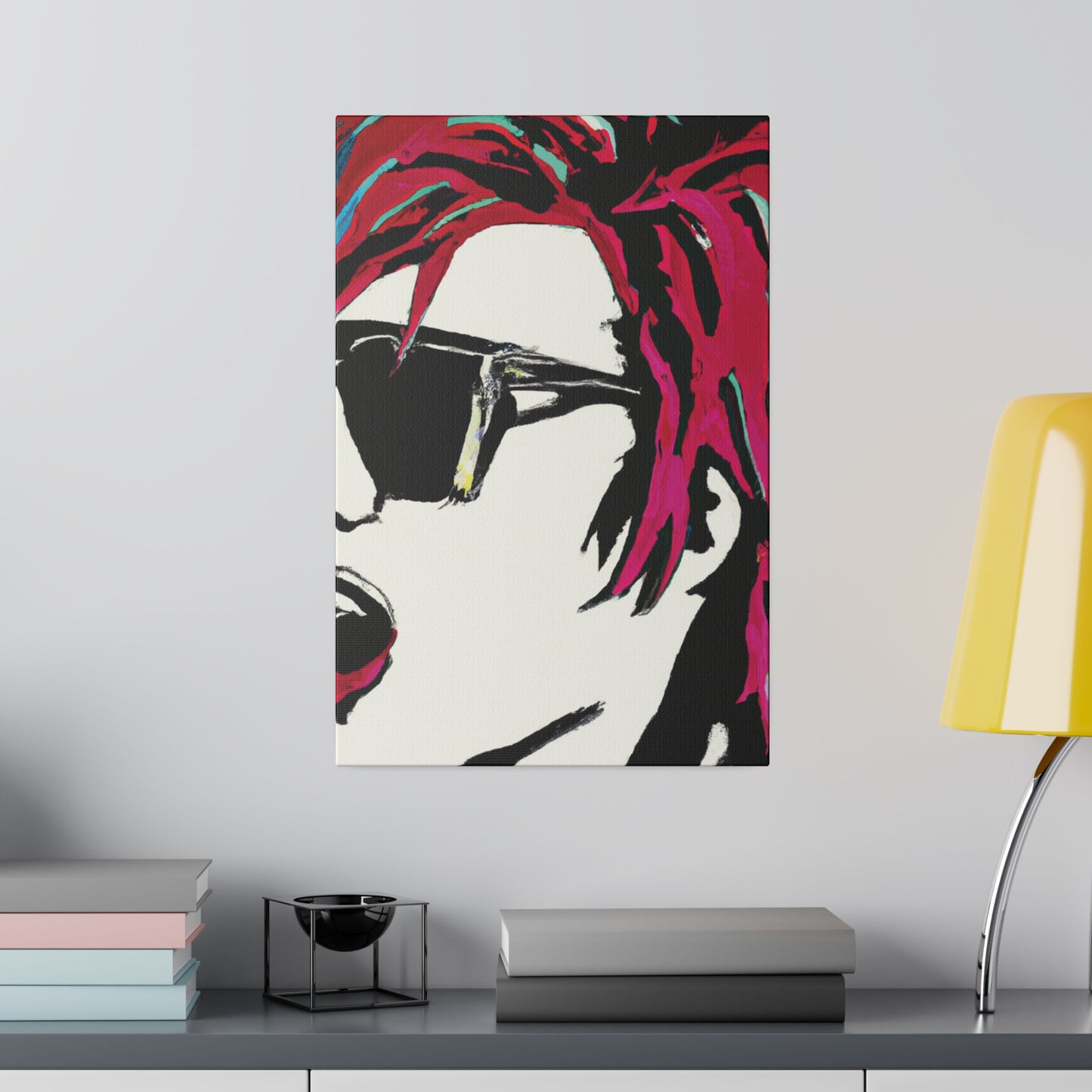 7835B - Rockstar Painting Print | Face | Abstract | Poster | Home Decor | Wall Art | Music Art | Canvas