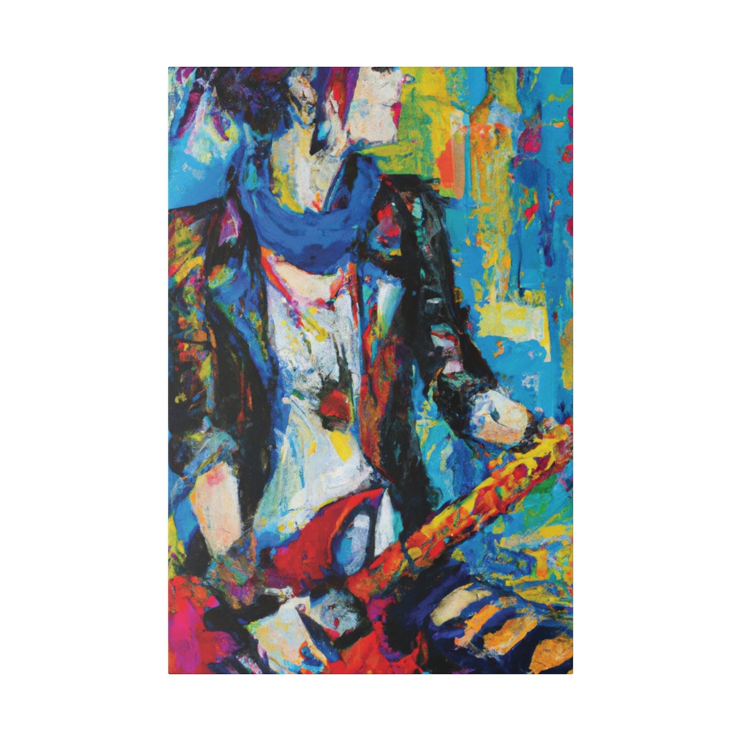 2583Q - Rockstar Oil Painting Style Print | Poster | Home Decor | Wall Art | Music Art | Canvas