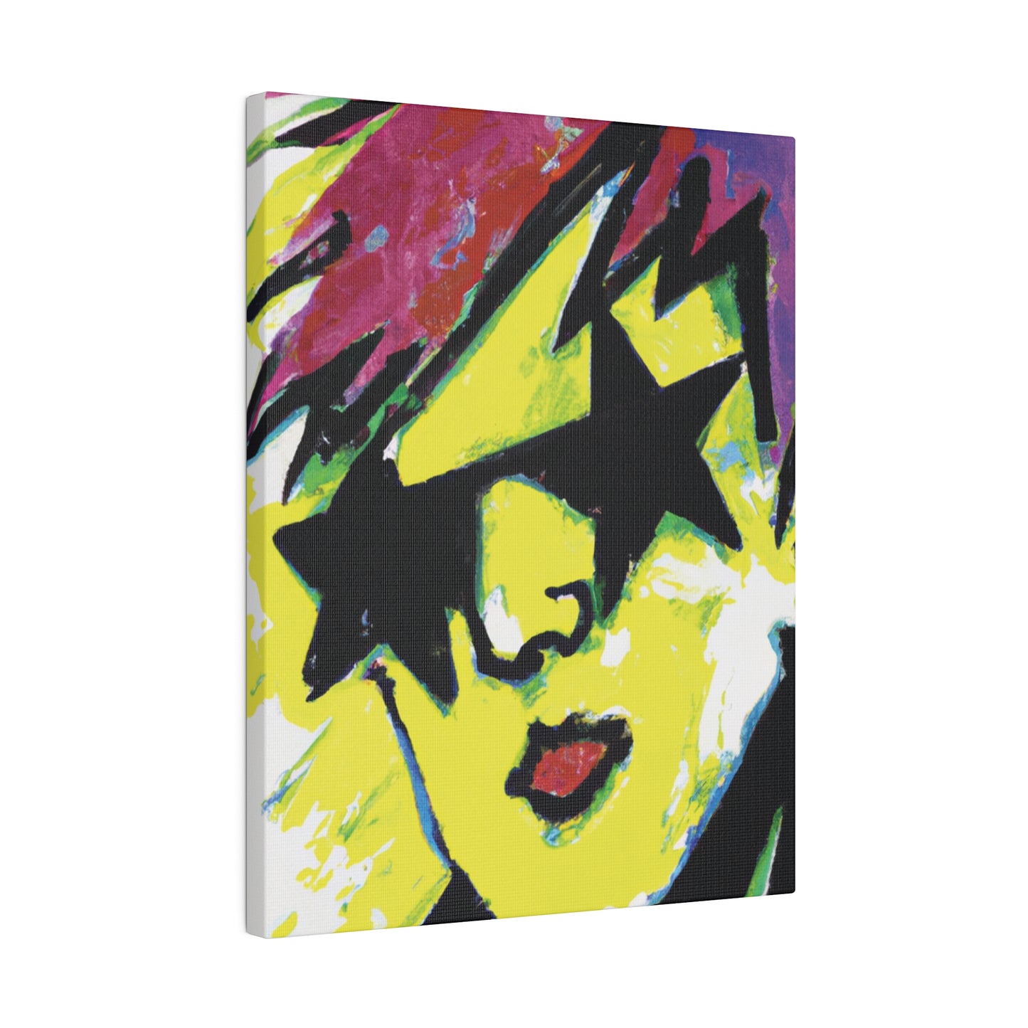 7497H - Rockstar Painting Print | Face | Abstract | Poster | Home Decor | Wall Art | Music Art | Canvas