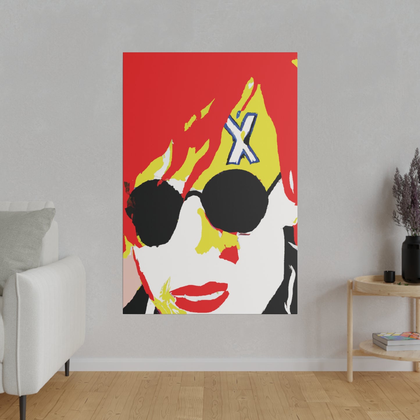 3281Z - Rockstar Painting Print | Face | Abstract | Poster | Home Decor | Wall Art | Music Art | Canvas