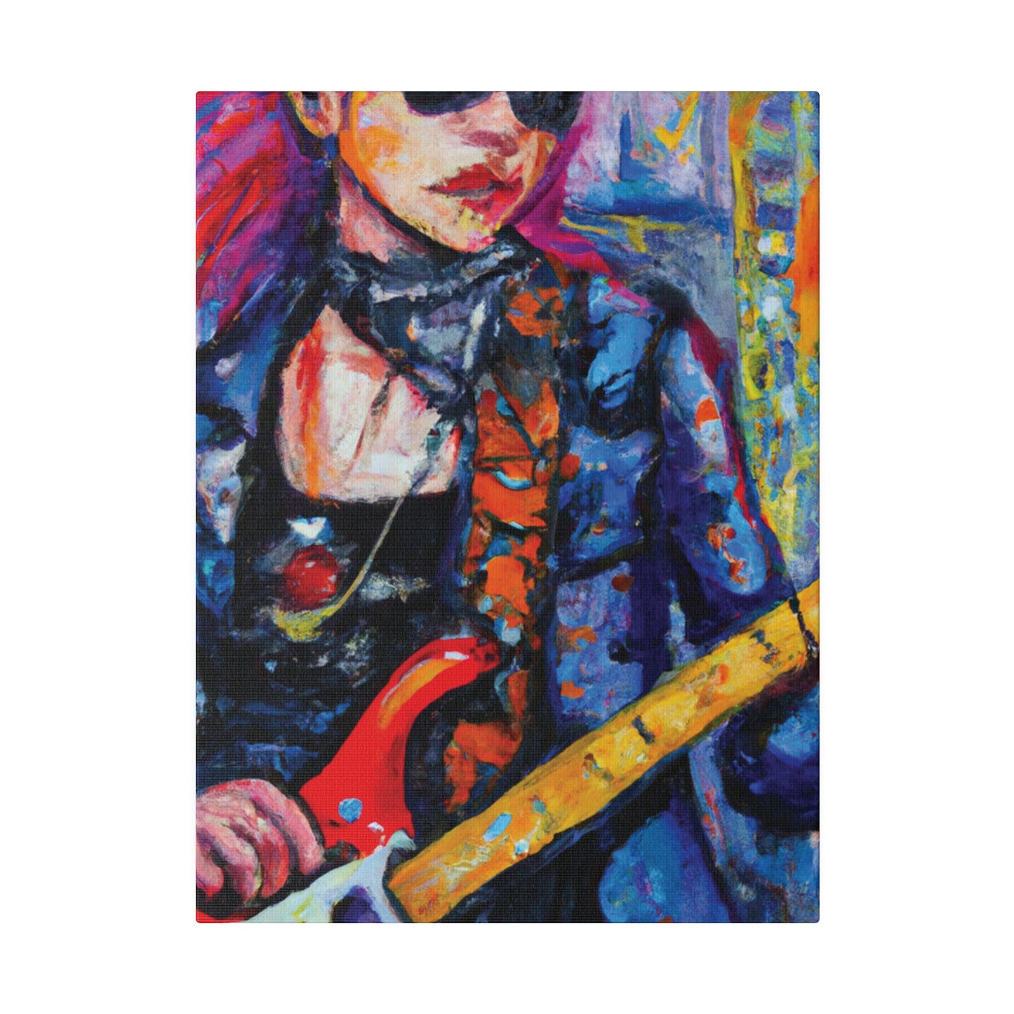 9231K - Rockstar Oil Painting Style Print | Poster | Home Decor | Wall Art | Music Art | Canvas