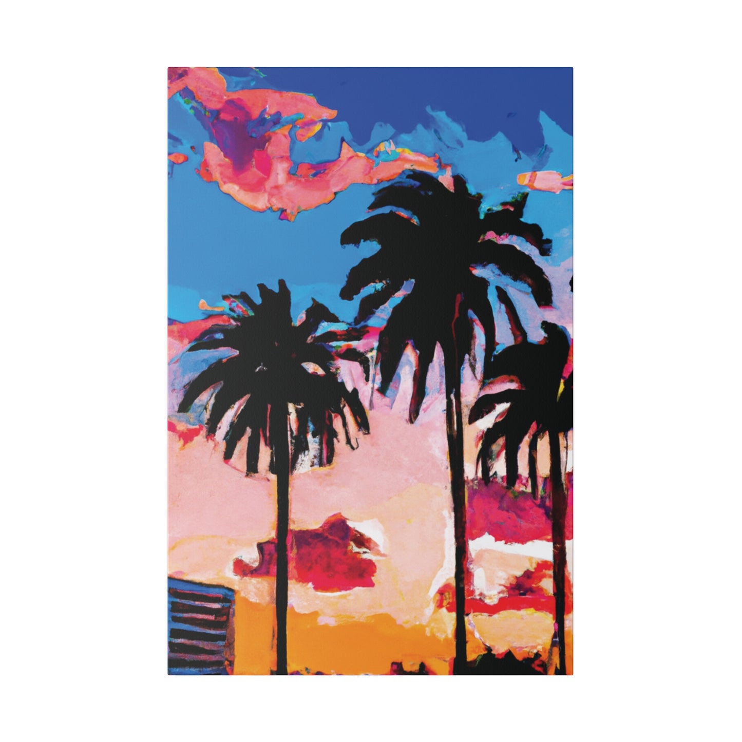 4347Z - Miami Beach Sunset Painting Print | Miami | Beach | Sunset | Poster | Home Decor | Wall Art | Canvas