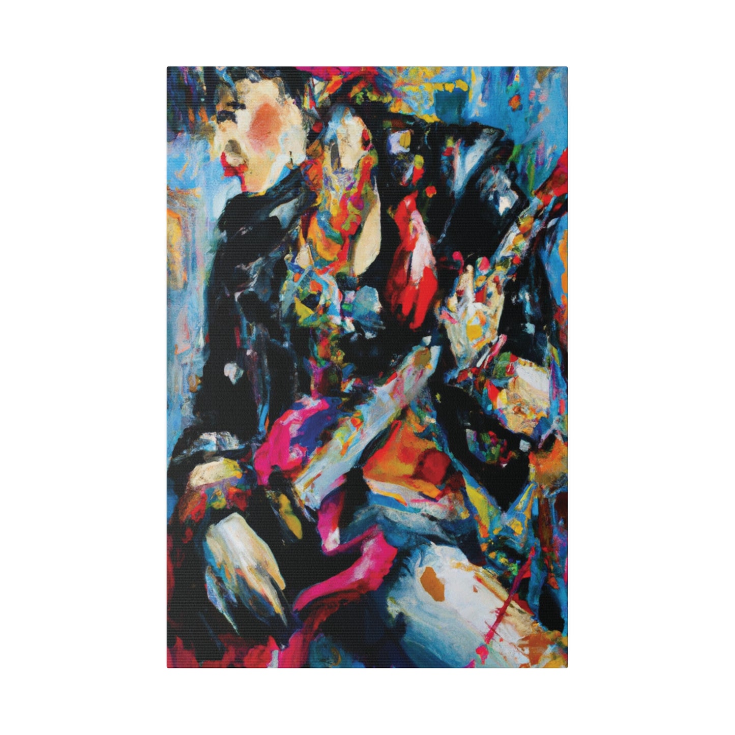 7248A - Rockstar Oil Painting Style Print | Poster | Home Decor | Wall Art | Music Art | Canvas