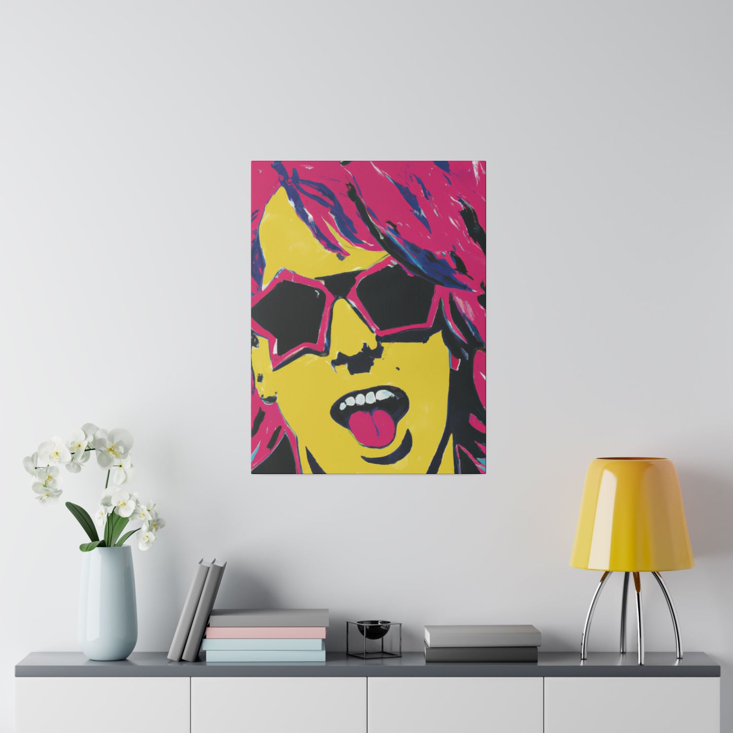 2536W - Rockstar Painting Print | Face | Abstract | Poster | Home Decor | Wall Art | Music Art | Canvas