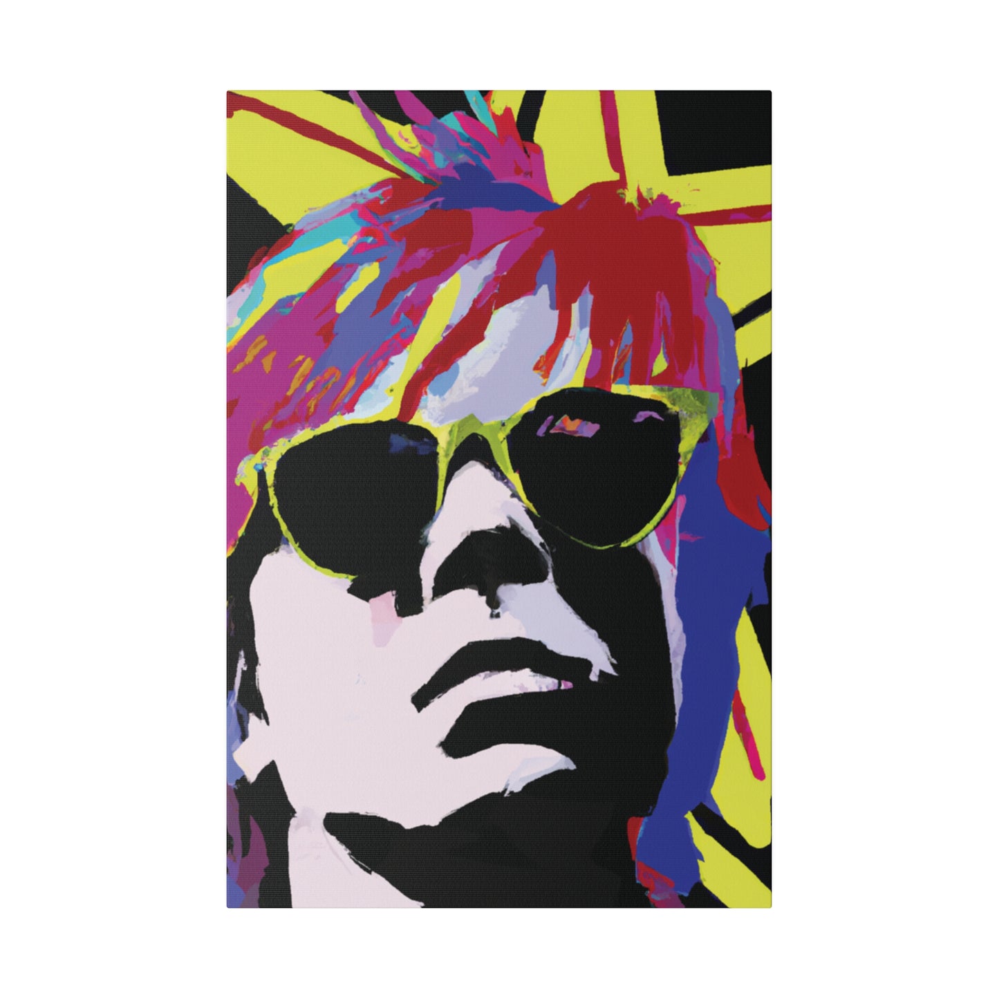 2184J - Rockstar Painting Print | Face | Abstract | Poster | Home Decor | Wall Art | Music Art | Canvas