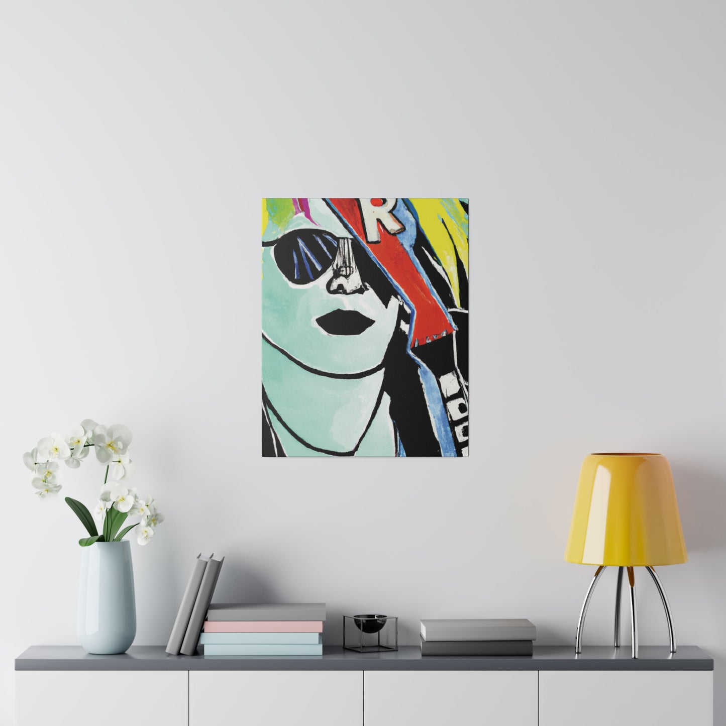 9391O - Rockstar Painting Print | Face | Abstract | Poster | Home Decor | Wall Art | Music Art | Canvas